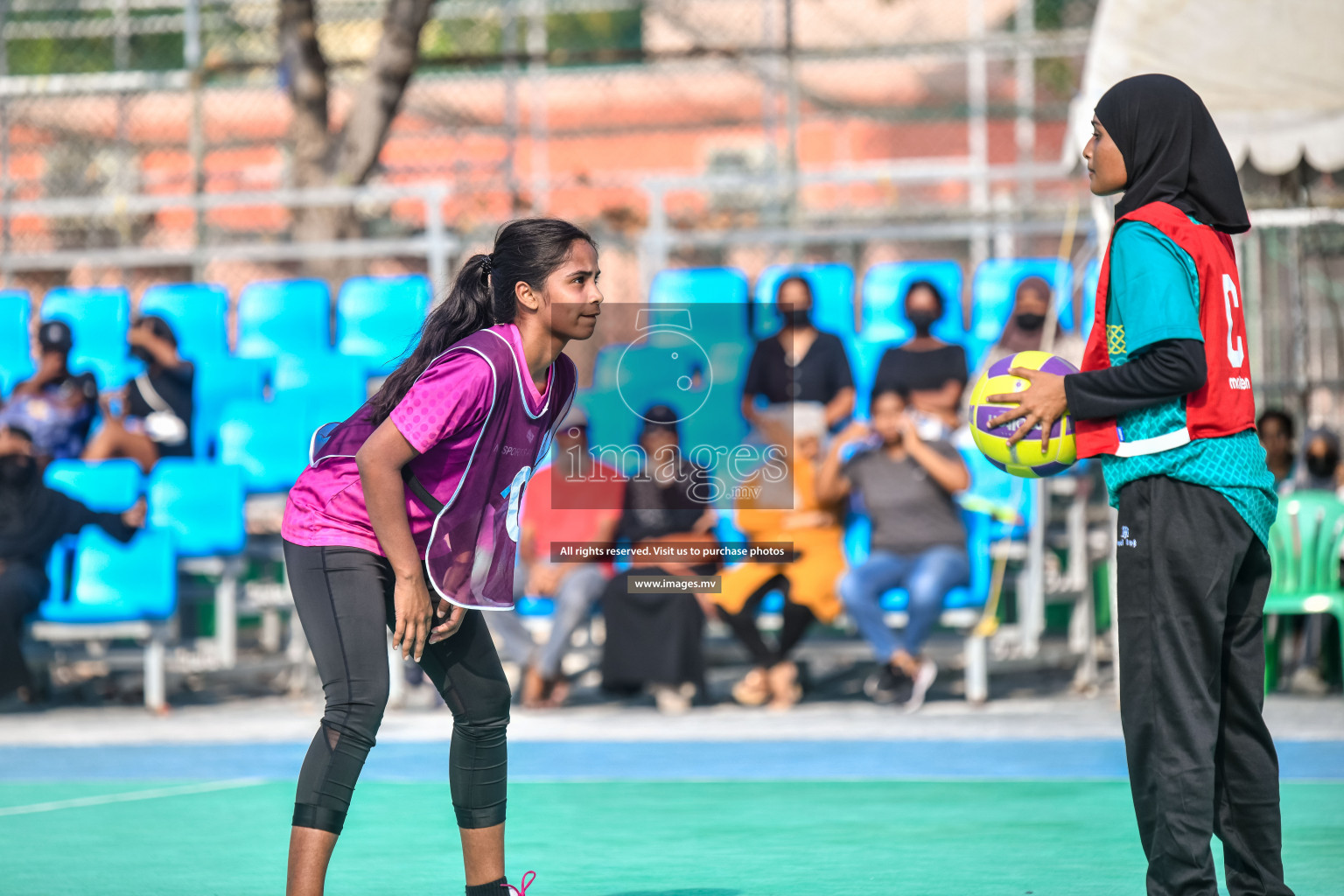 Day3 of Junior Netball Championship 2022 on 5 March 2022 held in Male', Maldives. Photos by Nausham Waheed.