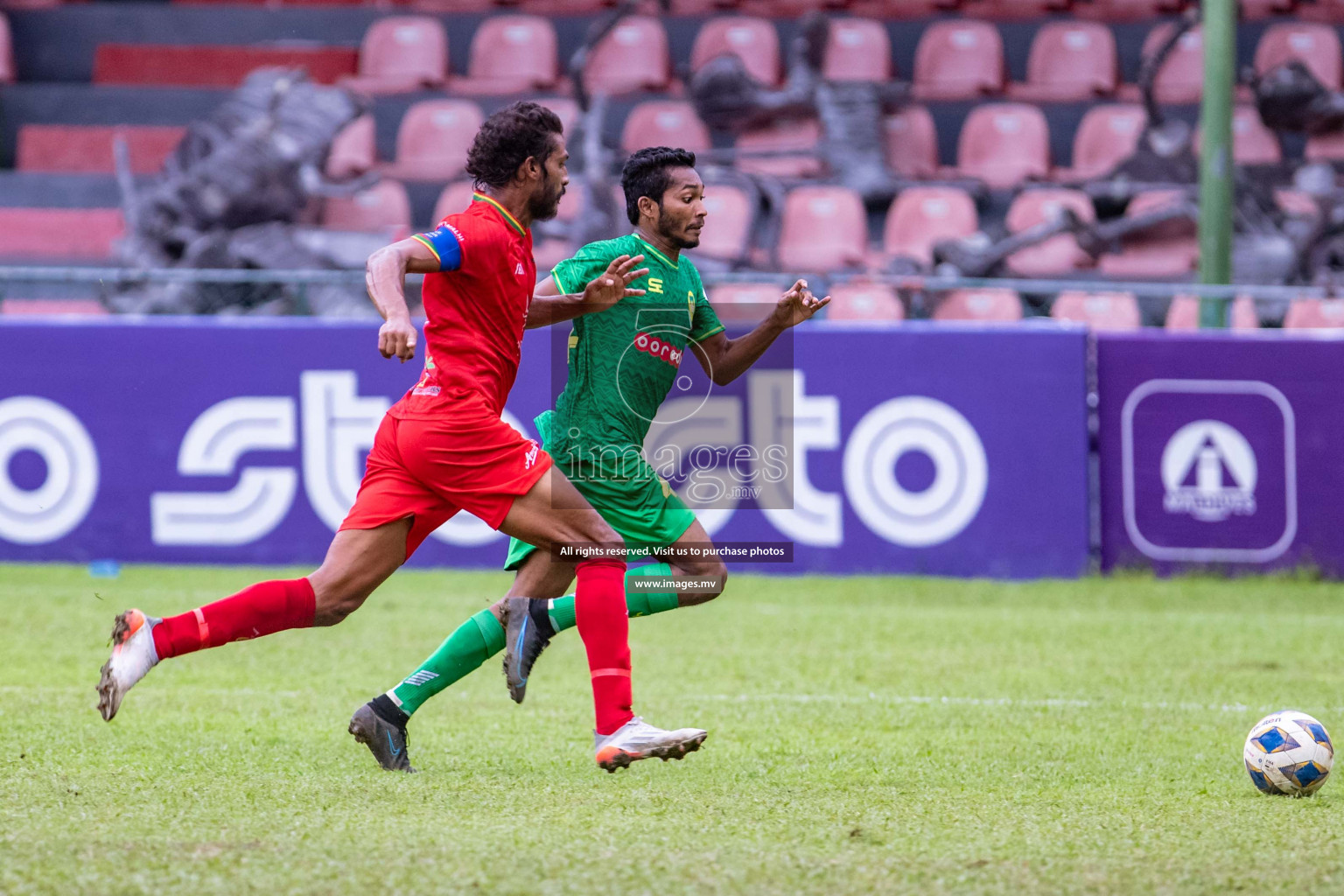 Maziya vs Da Grande in the Dhivehi Premier League 2022 on 22nd July 2022, held in National Football Stadium, Male', Maldives Photos: Nausham waheed / Images.mv