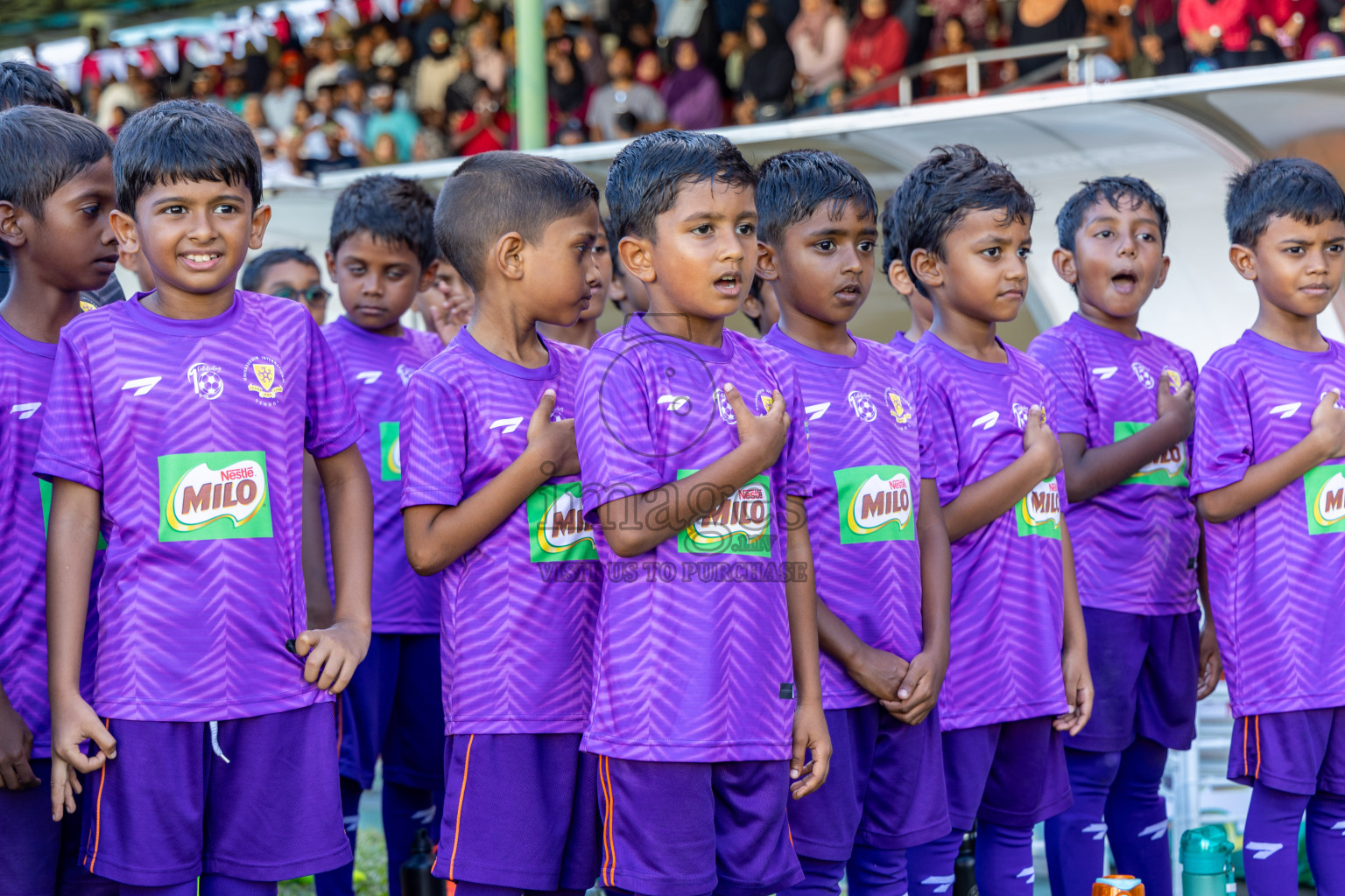 Day 1 of MILO Kids Football Fiesta was held at National Stadium in Male', Maldives on Friday, 23rd February 2024. Photos: Hassan Simah / images.mv