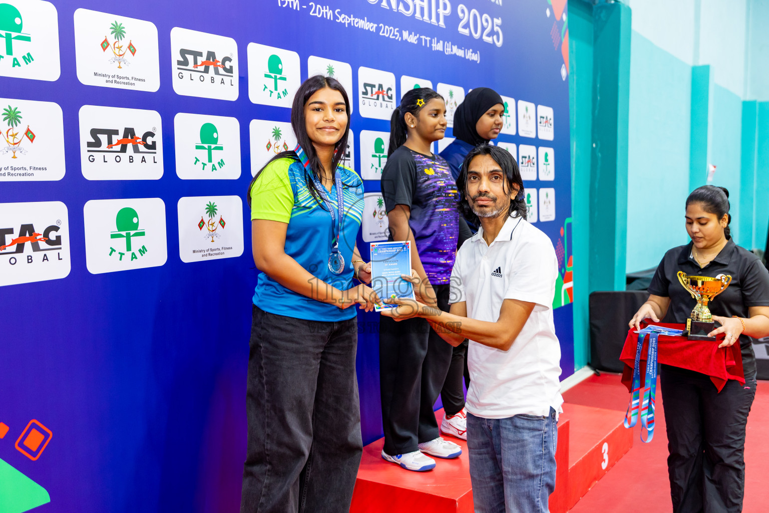 Finals of 30th Table Tennis Association Championship 2025 was held on Saturday, 20th September 2025 in Male' TT Hall, Male', Maldives. Photos: Nausham Waheed / images.mv