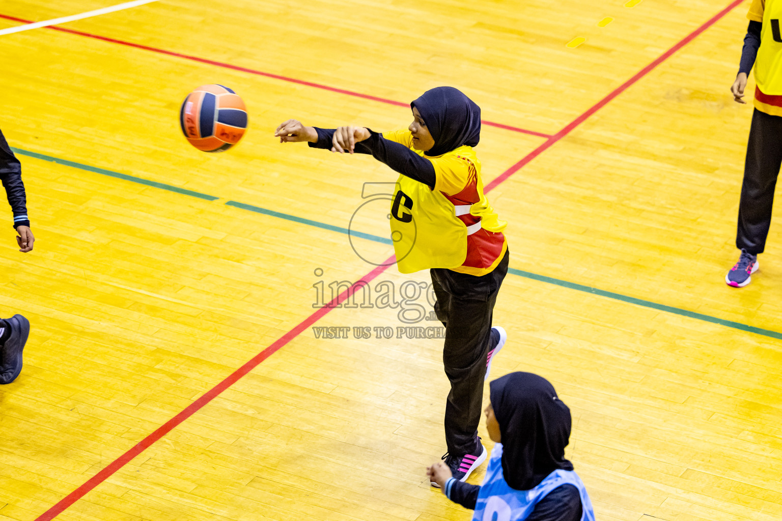 Day 1 of 25th Milo Inter-School Netball Tournament was held in Social Center at Male', Maldives on Thursday, 8th August 2024. Photos: Nausham Waheed / images.mv