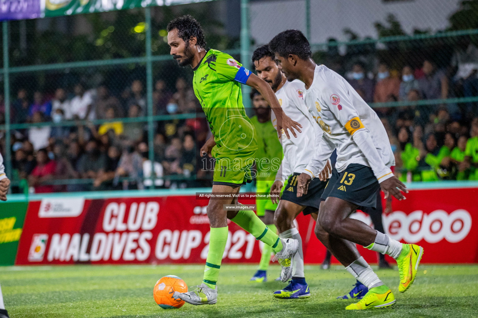 Team FSM Vs Prisons Club in the Semi Finals of Club Maldives 2021 held in Hulhumale, Maldives on 15 December 2021. Photos: Ismail Thoriq / images.mv