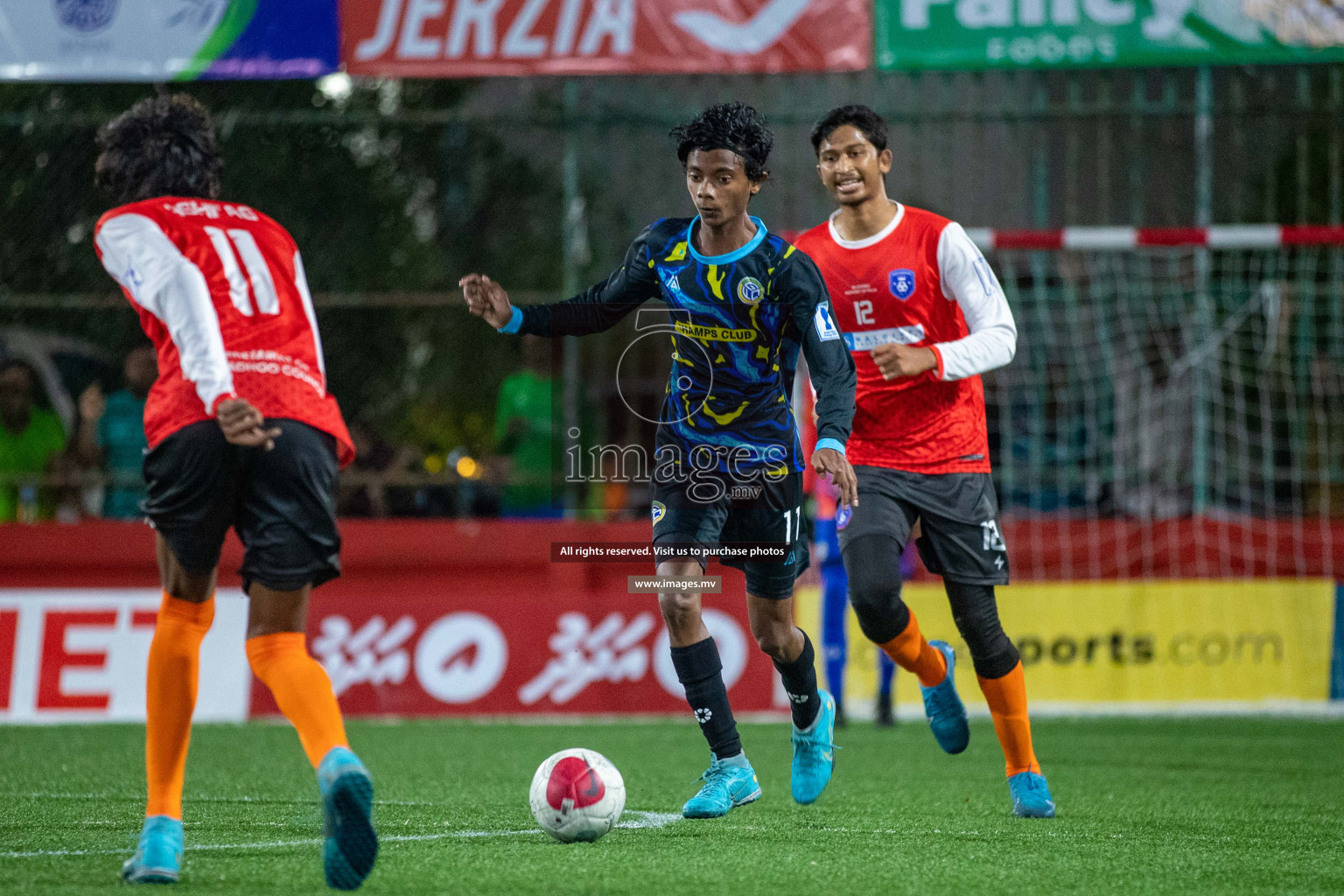 GA. Gemanafushi vs GA. Dhevvadhoo in Day 2 of Golden Futsal Challenge 2023 on 06 February 2023 in Hulhumale, Male, Maldives