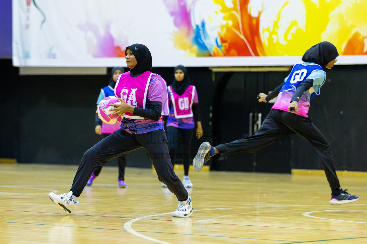 N Sports Academy A vs Young Netballers B in Day 1 of 3rd Junior Championship - Netball association of Maldives, held at Social Center on 19th January 2025 . Photos by Shuu Abdul Sattar