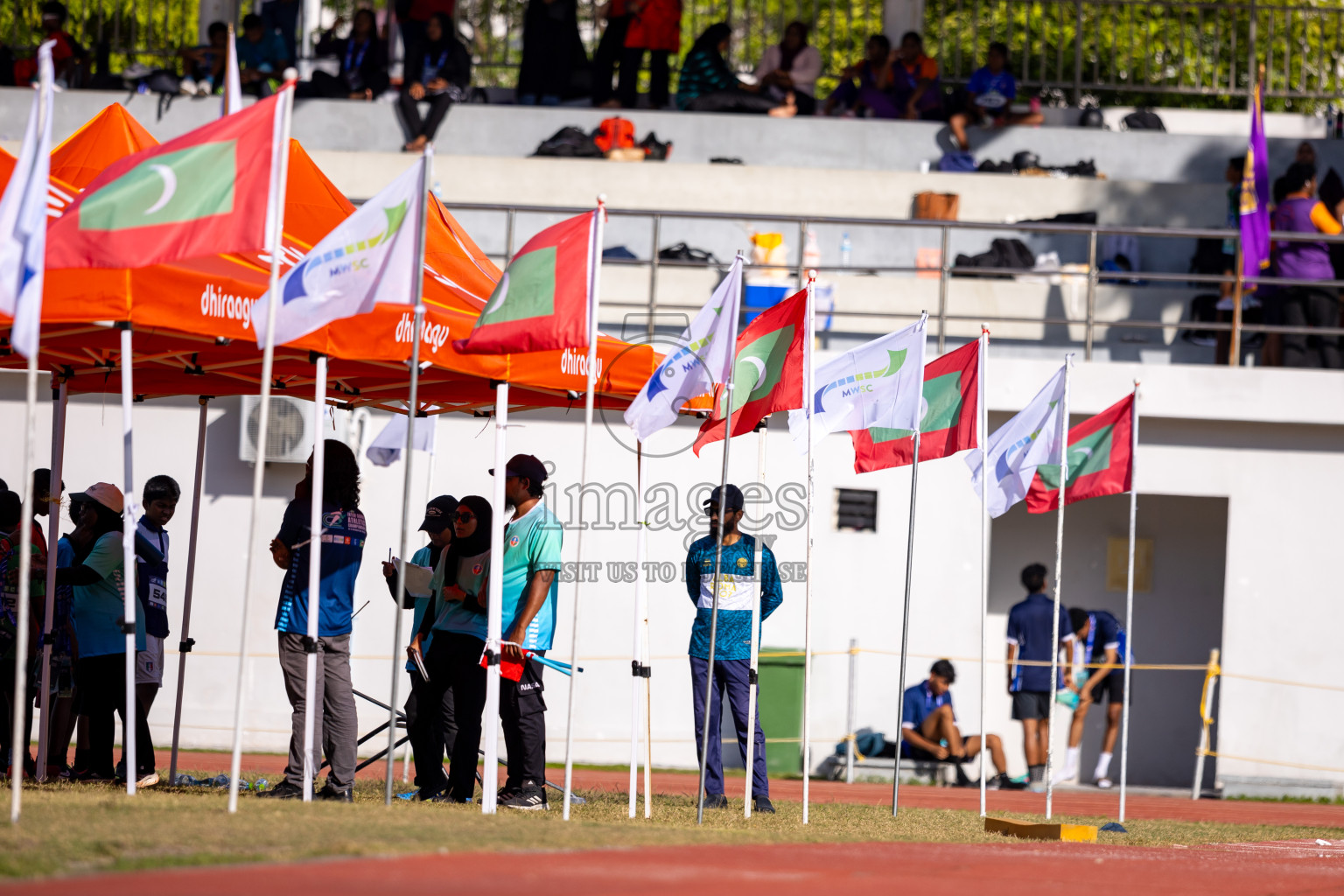 Day 1 of MWSC Interschool Athletics Championships 2024 held in Hulhumale Running Track, Hulhumale, Maldives on Saturday, 9th November 2024. Photos by: Ismail Thoriq / Images.mv