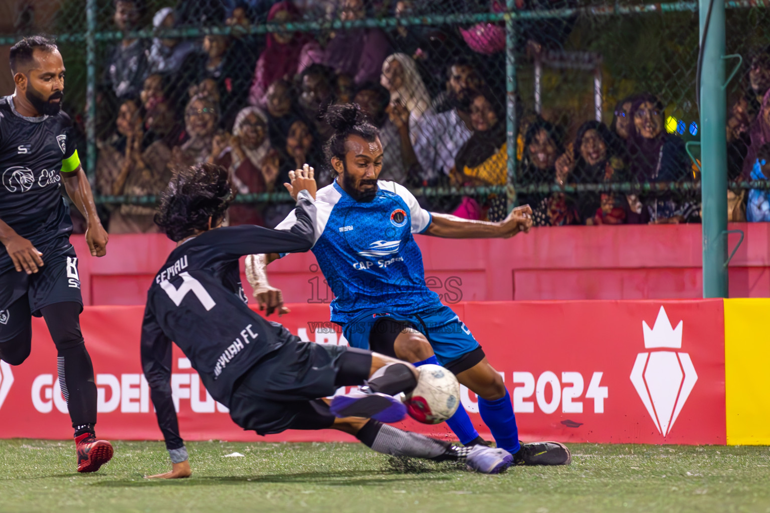 M Veyvah vs M Mulah in Day 22 of Golden Futsal Challenge 2024 was held on Monday , 5th February 2024 in Hulhumale', Maldives
Photos: Ismail Thoriq / images.mv