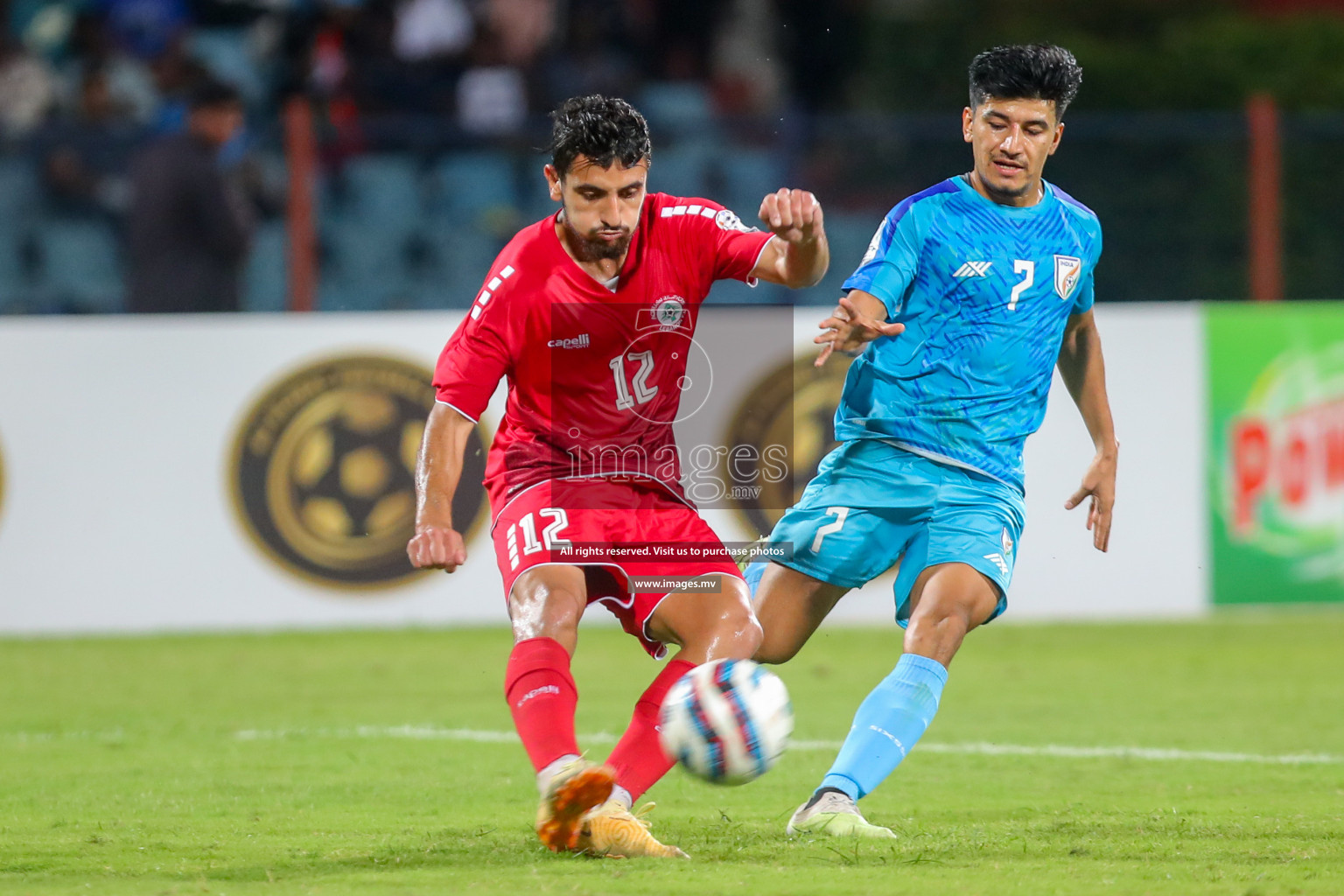 Lebanon vs India in the Semi-final of SAFF Championship 2023 held in Sree Kanteerava Stadium, Bengaluru, India, on Saturday, 1st July 2023. Photos: Hassan Simah / images.mv