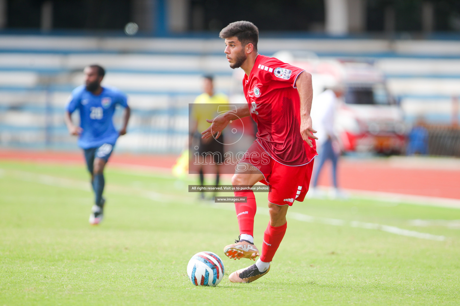 Lebanon vs Maldives in SAFF Championship 2023 held in Sree Kanteerava Stadium, Bengaluru, India, on Tuesday, 28th June 2023. Photos: Nausham Waheed, Hassan Simah / images.mv