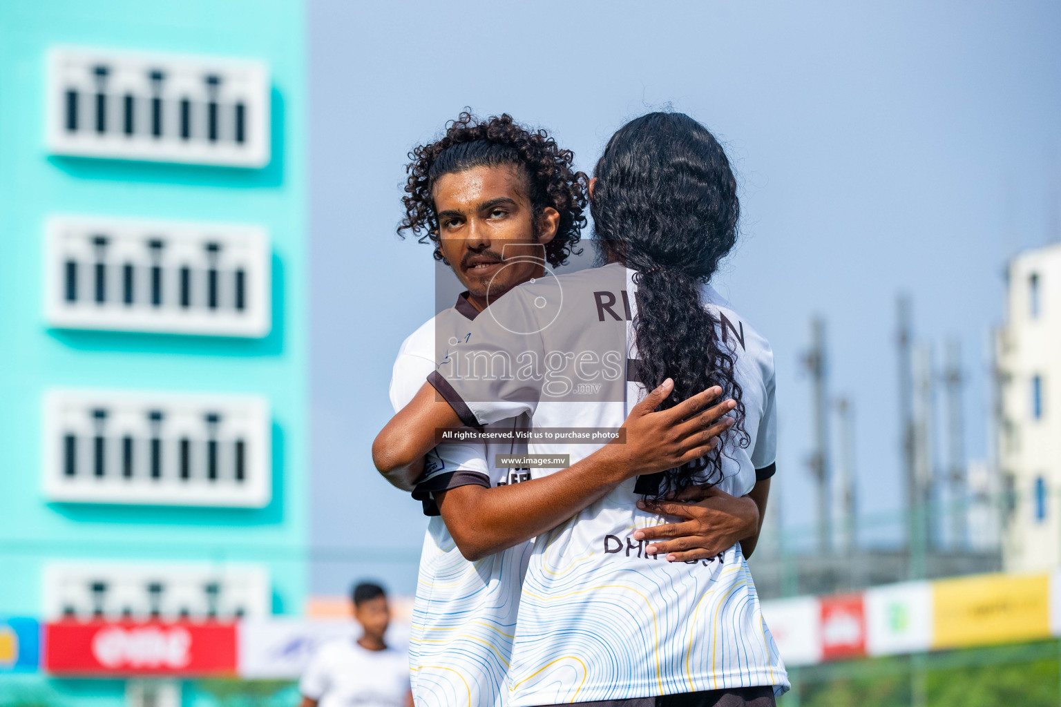 K. Dhiffushi vs K. Thulusdhoo in Day 6 of Golden Futsal Challenge 2023 on 10 February 2023 in Hulhumale, Male, Maldives