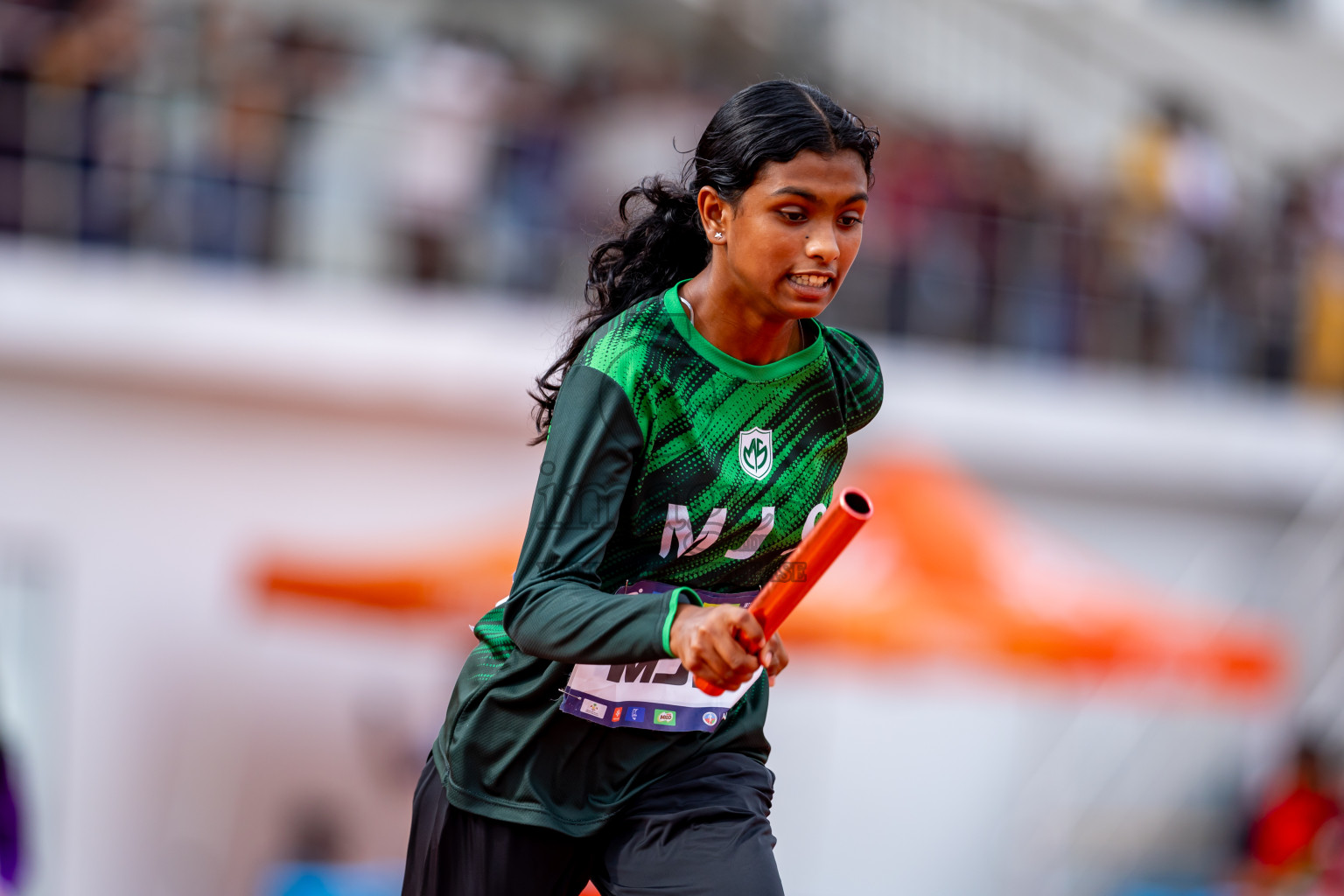 Day 6 of MWSC Interschool Athletics Championships 2024 held in Hulhumale Running Track, Hulhumale, Maldives on Thursday, 14th November 2024. Photos by: Nausham Waheed / Images.mv