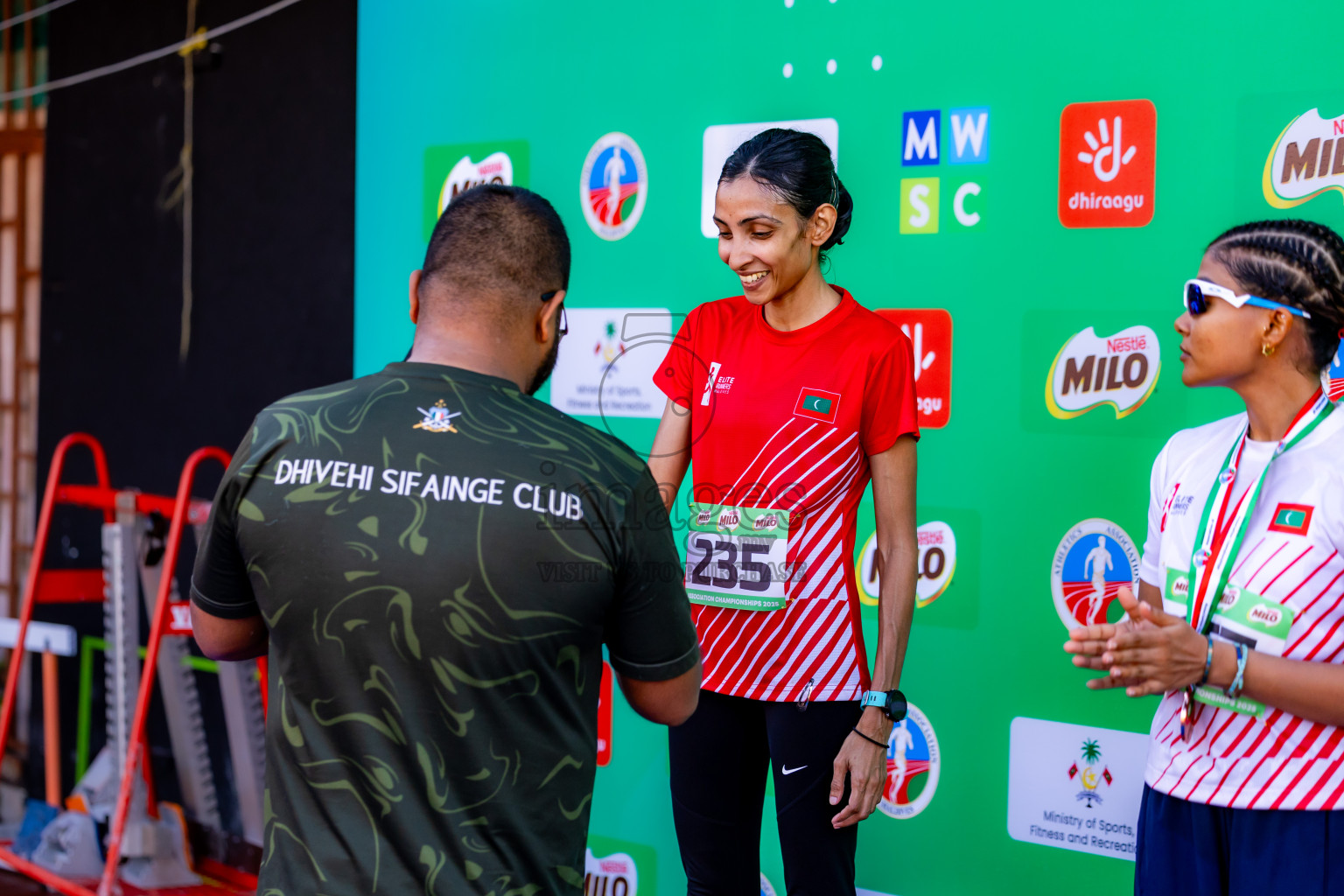 Day 2 of 12th Milo Association Championships was held in Ekuveni Track at Male', Maldives on Friday, 25th April 2025. Photos: Nausham Waheed / images.mv