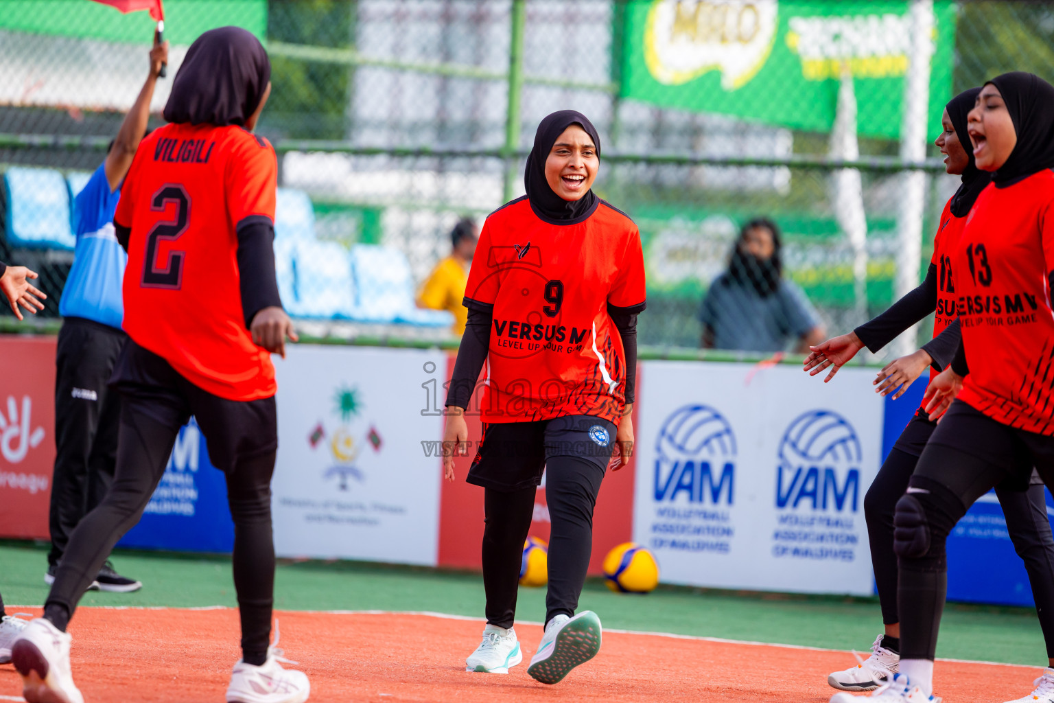 Villingili Z Jamiyya vs Club Volleyball in the Finals of Milo National Junior Volleyball Championship 2025 Woman's Division was held on Sunday, 30th November 2025 at Ekuveni Turf Court Male', Maldives. Photos: Nausham Waheed / images.mv