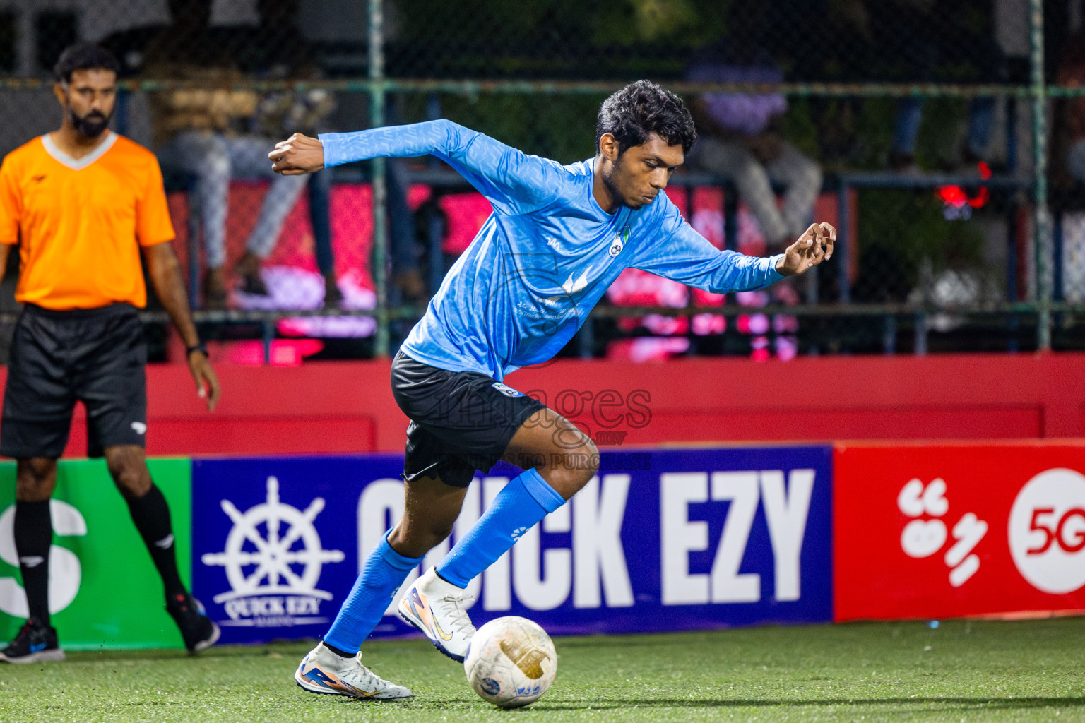 HDh Hanimaadhoo vs HDh Finey in Day 17 of Golden Futsal Challenge 2025 was held on Tuesday, 21st January 2025, in Hulhumale', Maldives. Photos: Nausham Waheed / images.mv