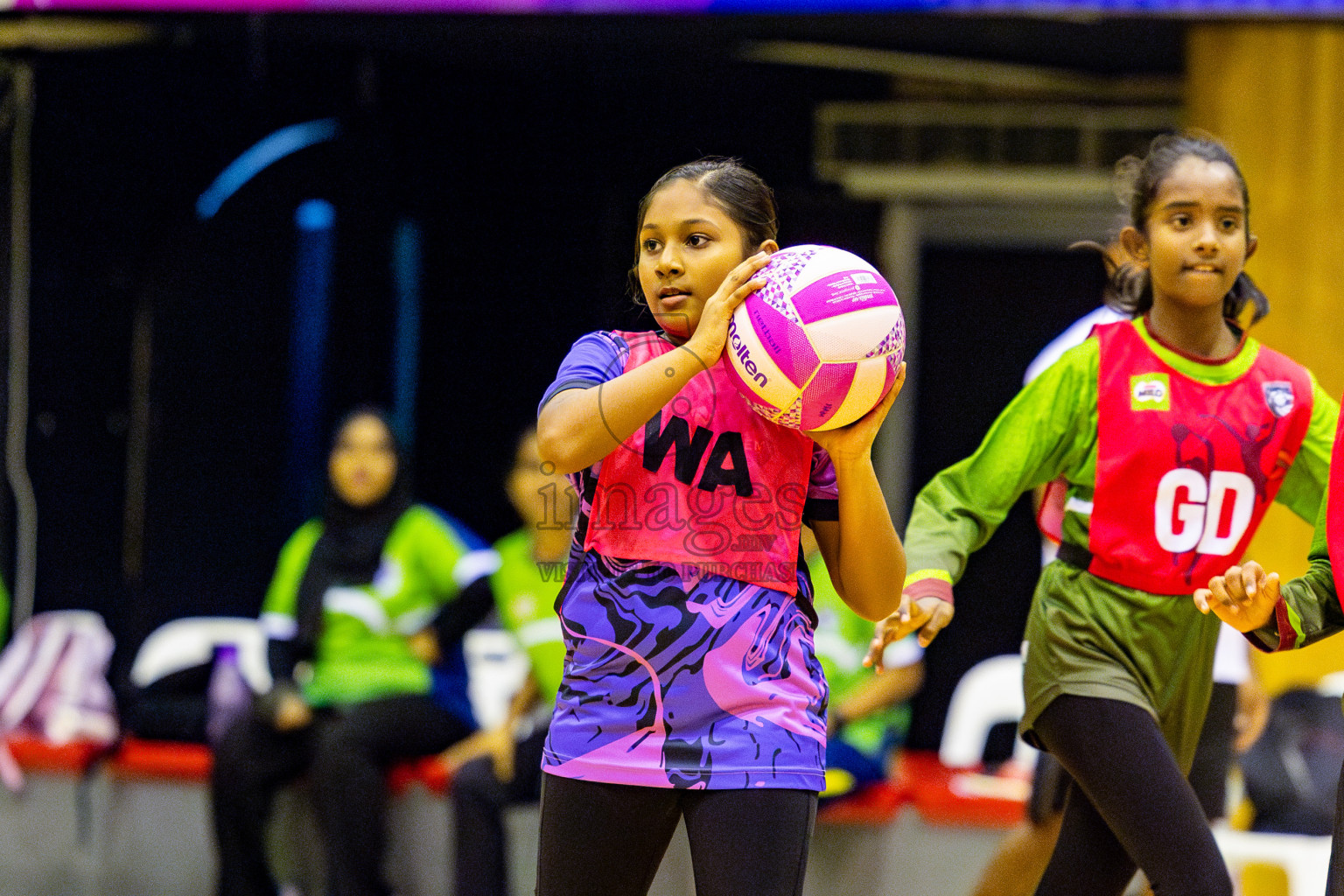Netgen A vs N Sports Academy A in Day 3 of 3rd Netball Junior Championship, held at Social Center on Tuesday, 21st January 2025 . Photos: Nausham Waheed / images.mv