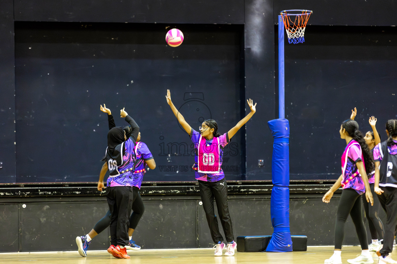 N Sports Academy B vs N Sports Academy A in Day 6 of 3rd Netball Junior Championship, held at Social Center on Friday 24th January 2025 . Photos: Shuu Abdul Sattar / images.mv