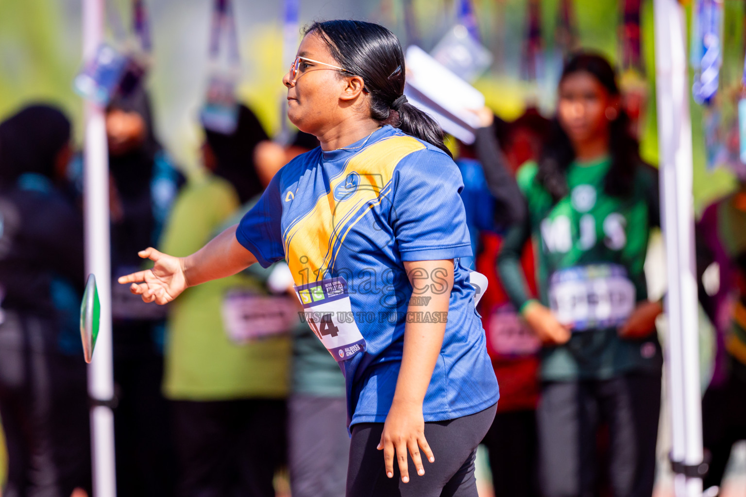 Day 6 of MWSC Interschool Athletics Championships 2024 held in Hulhumale Running Track, Hulhumale, Maldives on Thursday, 14th November 2024. Photos by: Nausham Waheed / Images.mv