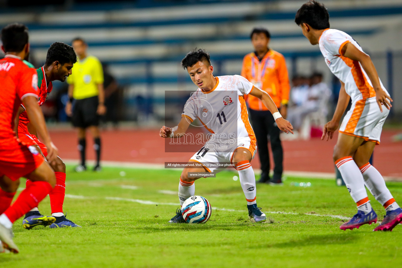 Bhutan vs Bangladesh in SAFF Championship 2023 held in Sree Kanteerava Stadium, Bengaluru, India, on Wednesday, 28th June 2023. Photos: Nausham Waheed, Hassan Simah / images.mv