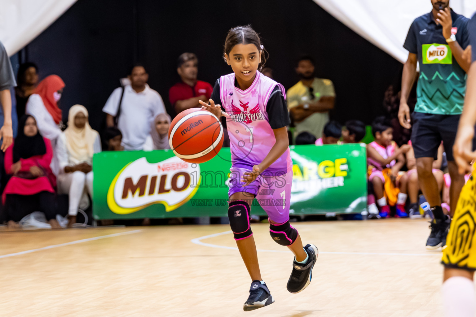 Day 3 of Milo 5 x 5 Junior Challenge 2025 - Basketball tournament held in Basketball Training Center, Male', Maldives on Saturday, 11th October 2025. Photos by: Nausham Waheed, Hassan Simah / Images.mv