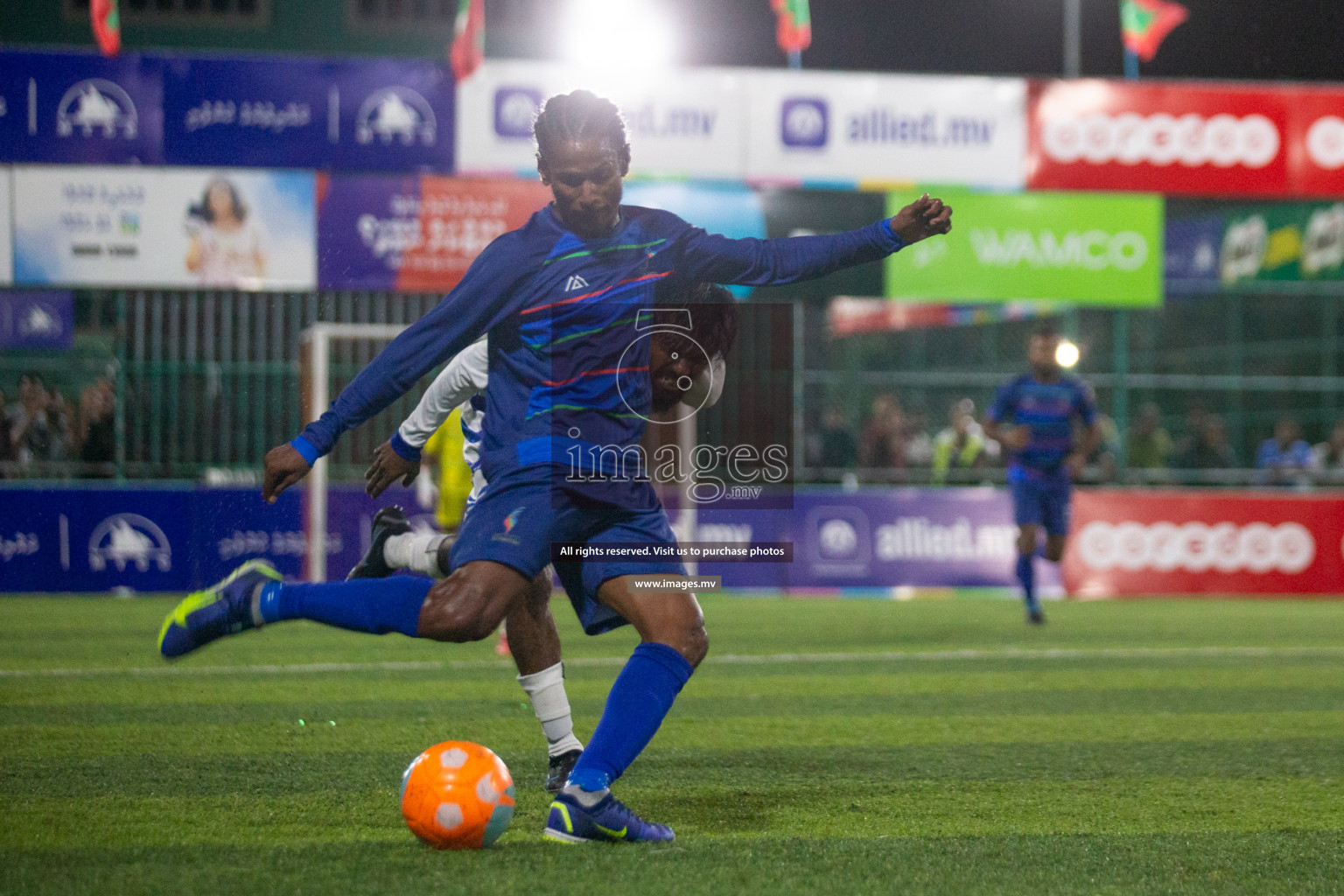 STO RC Vs Team Fenaka in the Quarter Finals of Club Maldives 2021 held in Hulhumale, Maldives on 13 December 2021. Photos: Nasam Thaufeeq