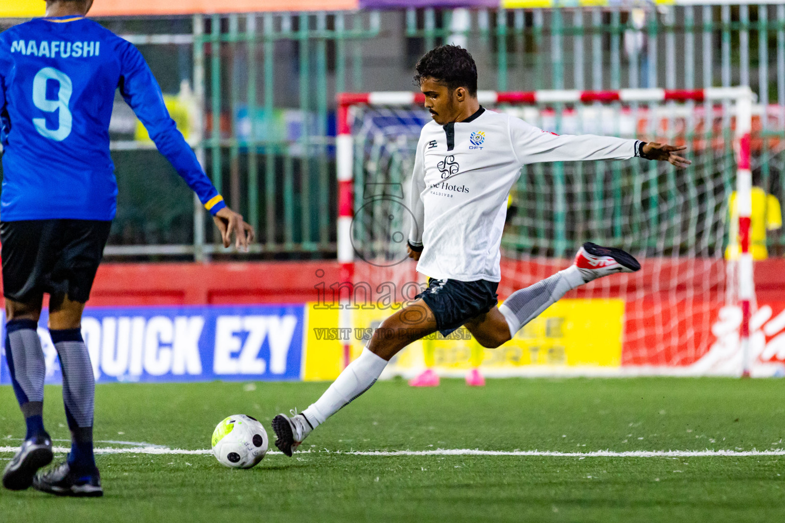 K Dhiffushi VS K Maafushi in Day 25 of Golden Futsal Challenge 2024 was held on Thursday , 8th February 2024 in Hulhumale', Maldives Photos: Nausham Waheed / images.mv