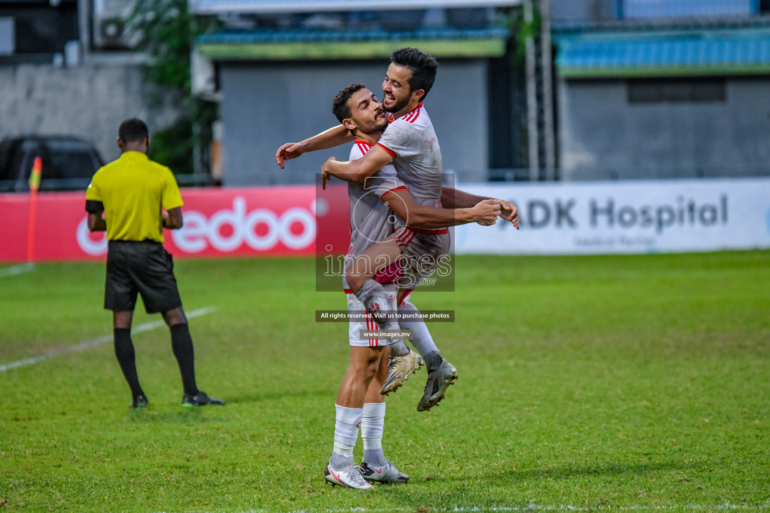 Buru Sports Club vs New Radiant Sports Club in the 2nd Division 2022 on 14th Aug 2022, held in National Football Stadium, Male', Maldives Photos: Nausham Waheed / Images.mv