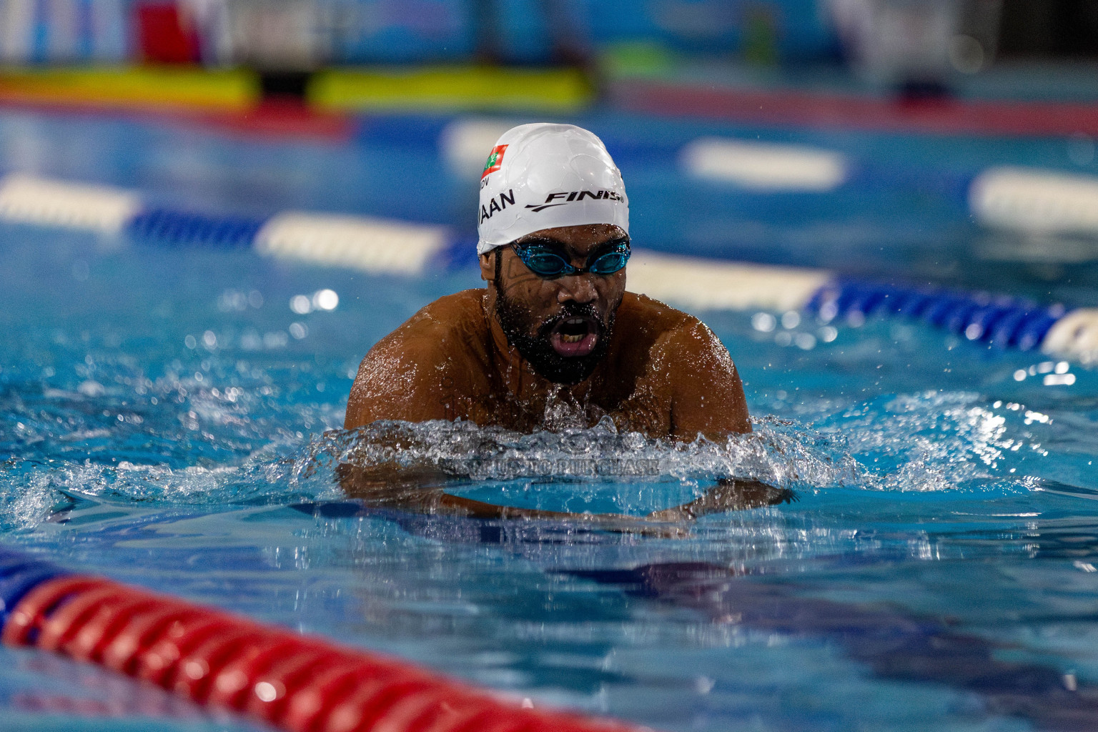 Day 2 of National Swimming Competition 2024 held in Hulhumale', Maldives on Saturday, 14th December 2024. Photos: Hassan Simah / images.mv