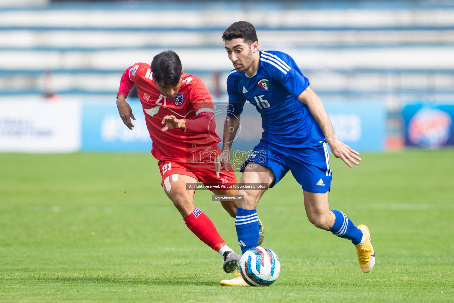 Kuwait vs Nepal in the opening match of SAFF Championship 2023 held in Sree Kanteerava Stadium, Bengaluru, India, on Wednesday, 21st June 2023. Photos: Nausham Waheed / images.mv