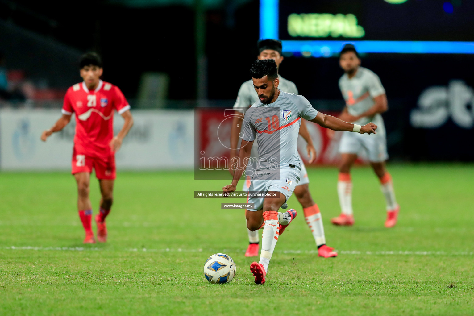 India vs Nepal in SAFF Championship 2021 held on 10th October 2021 in Galolhu National Stadium, Male', Maldives