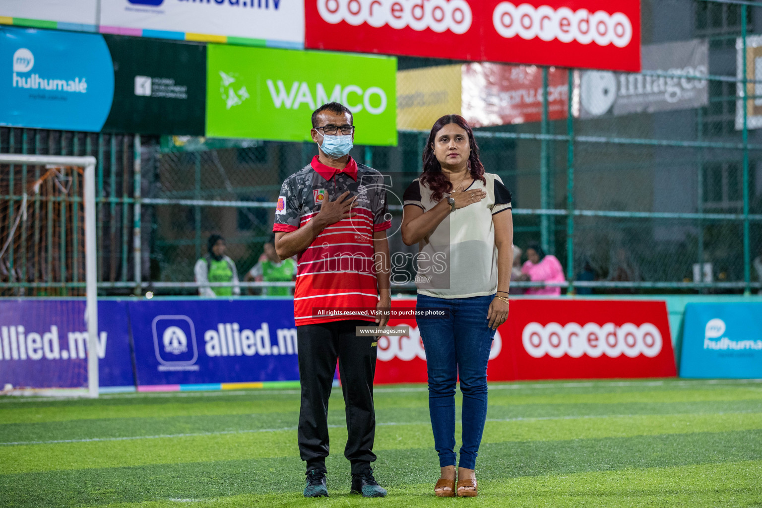 MPL vs Police Club in the Semi Finals of 18/30 Women's Futsal Fiesta 2021 held in Hulhumale, Maldives on 14th December 2021. Photos: Ismail Thoriq / images.mv