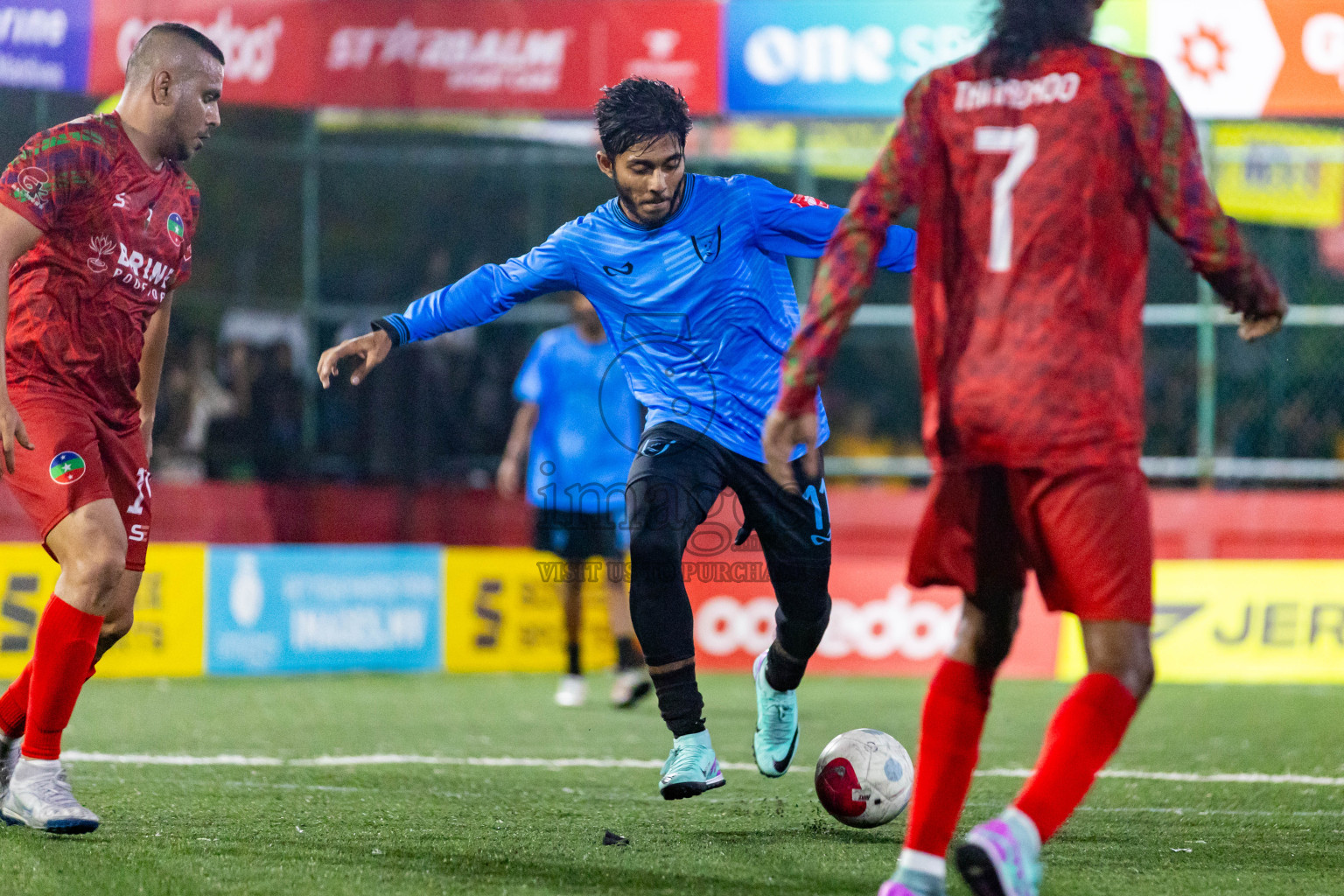 GDh Thinadhoo vs GDh Hoadedhdhoo in Day 23 of Golden Futsal Challenge 2024 was held on Tuesday , 6th February 2024 in Hulhumale', Maldives Photos: Nausham Waheed / images.mv