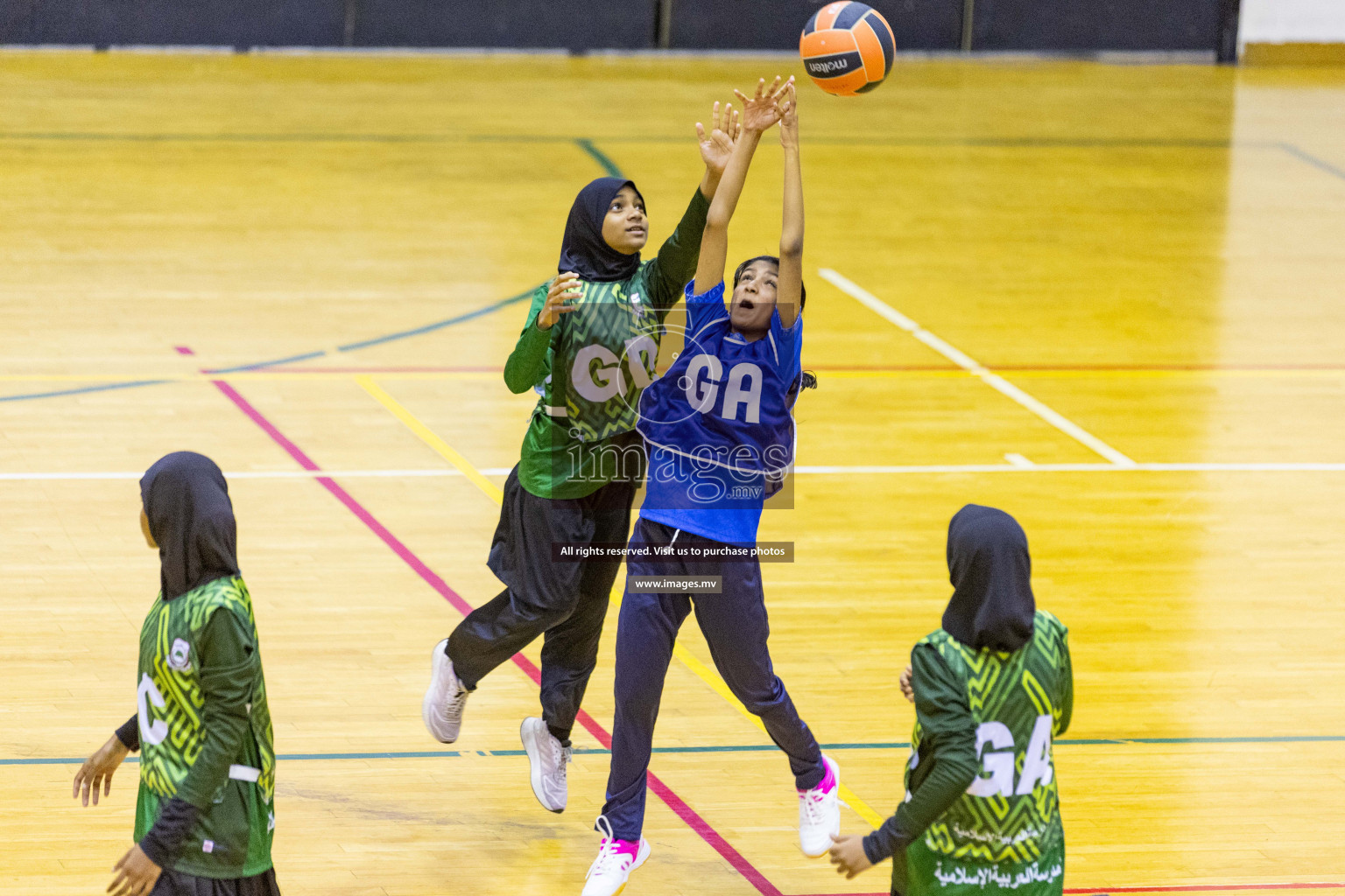 Day7 of 24th Interschool Netball Tournament 2023 was held in Social Center, Male', Maldives on 2nd November 2023. Photos: Nausham Waheed / images.mv