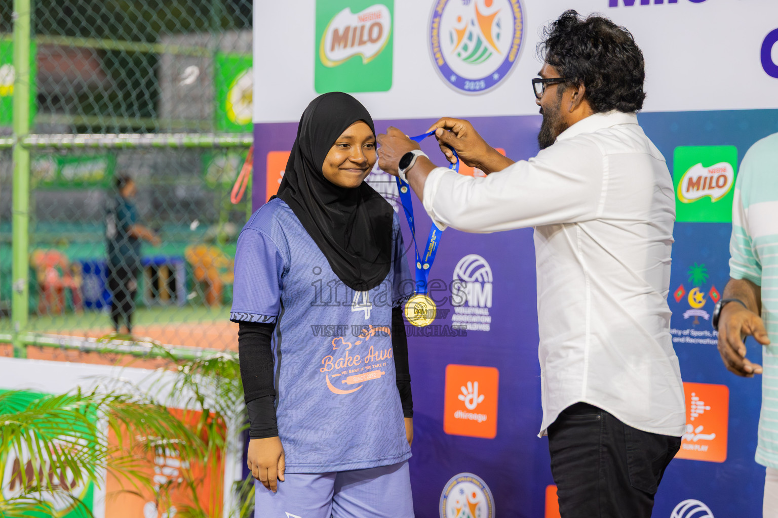Villingili Z Jamiyya vs Club Volleyball in the Finals of Milo National Junior Volleyball Championship 2025 Woman's Division was held on Sunday, 30th November 2025 at Ekuveni Turf Court Male', Maldives. Photos: Areef Adam / images.mv