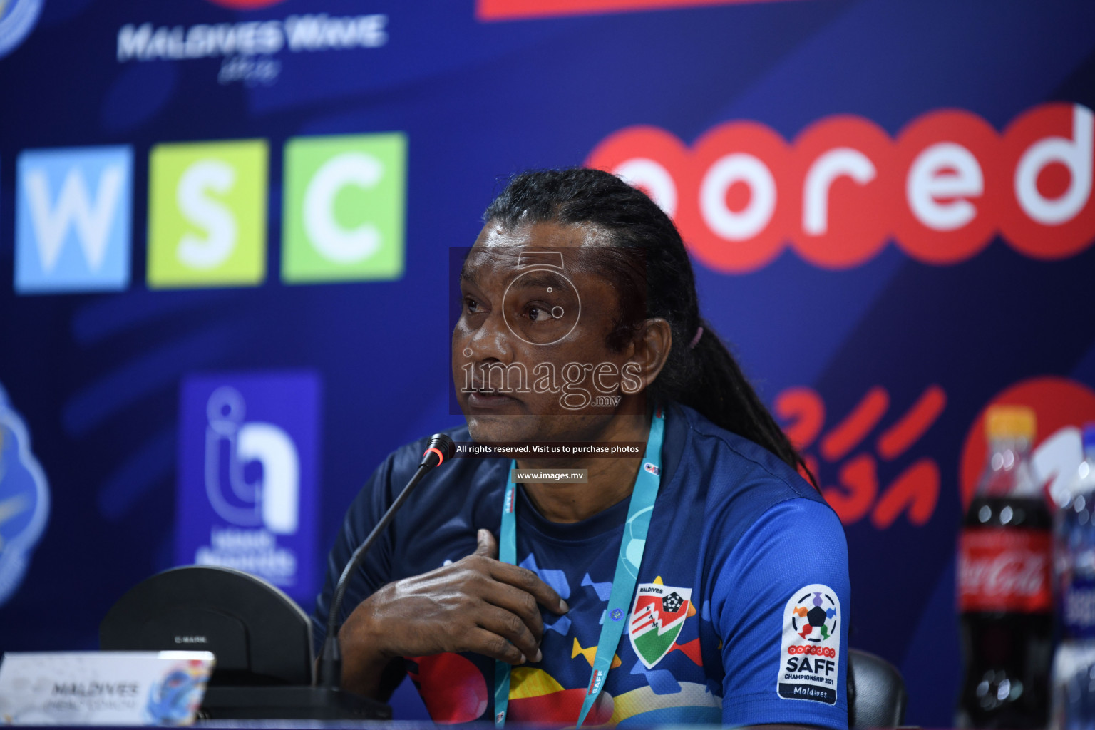 Match Day 3, Pre-match Press Conference of SAFF Championship 2021 held on 06th October 2021 at Galholhu National Stadium, Male', Maldives