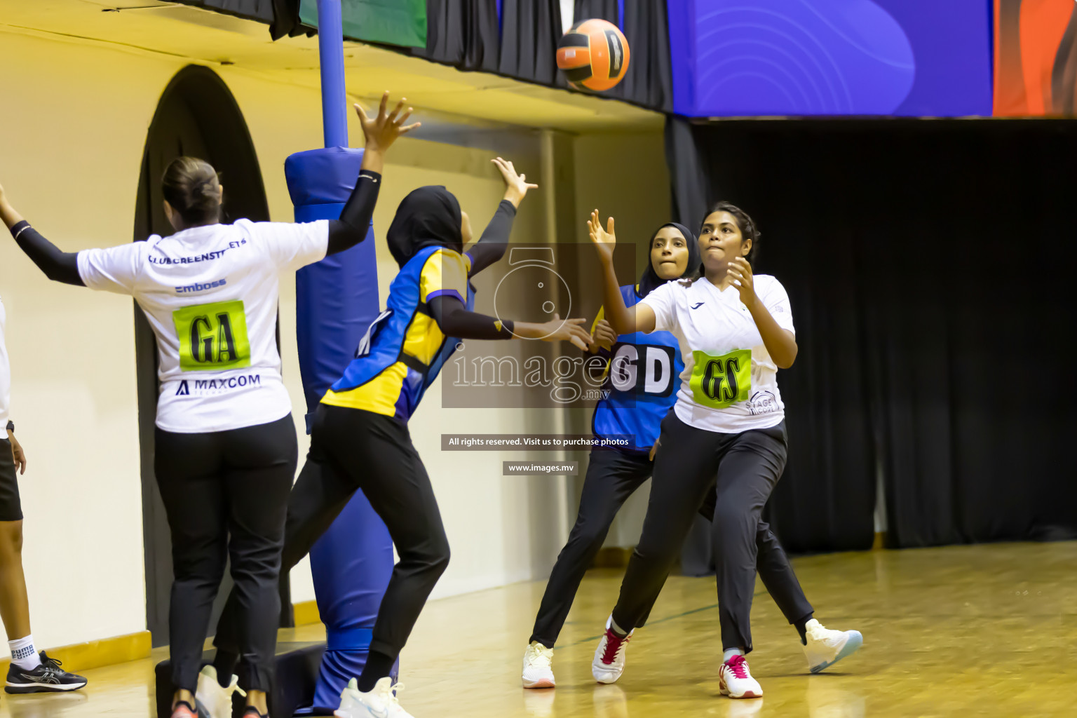 Club Green Streets vs KYRS in the Milo National Netball Tournament 2022 on 21 July 2022, held in Social Center, Male', Maldives. Photographer: Shuu / Images.mv