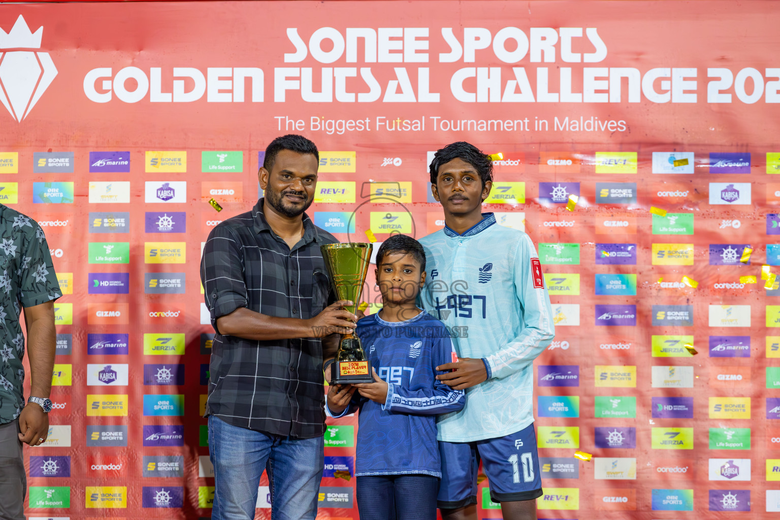 AA. Mathiveri VS ADh. Maamigili in Zone 4 Final on Day 38 of Golden Futsal Challenge 2024 which was held on Friday, 23rd February 2024, in Hulhumale', Maldives Photos: Ismail Thoriq / images.mv