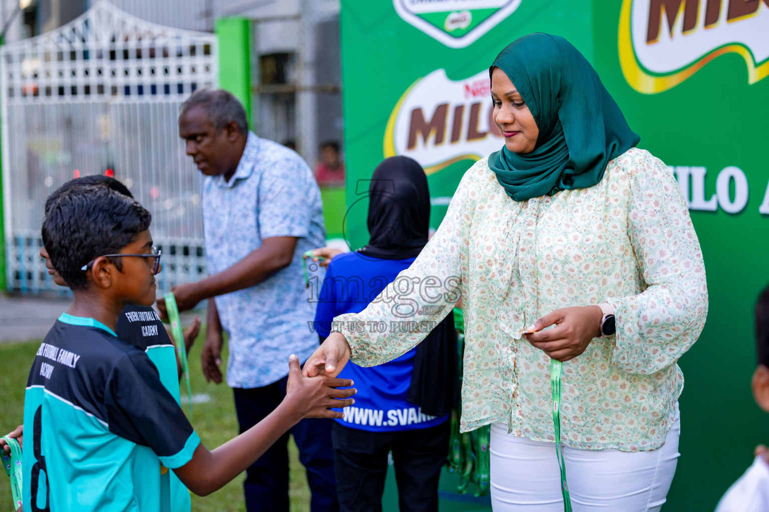 Day 3 of MILO Academy Championship 2025 (U-12) was held at Henveiru Stadium in Male', Maldives on Saturday, 3rd May 2025. Photos: Nausham Waheed / images.mv