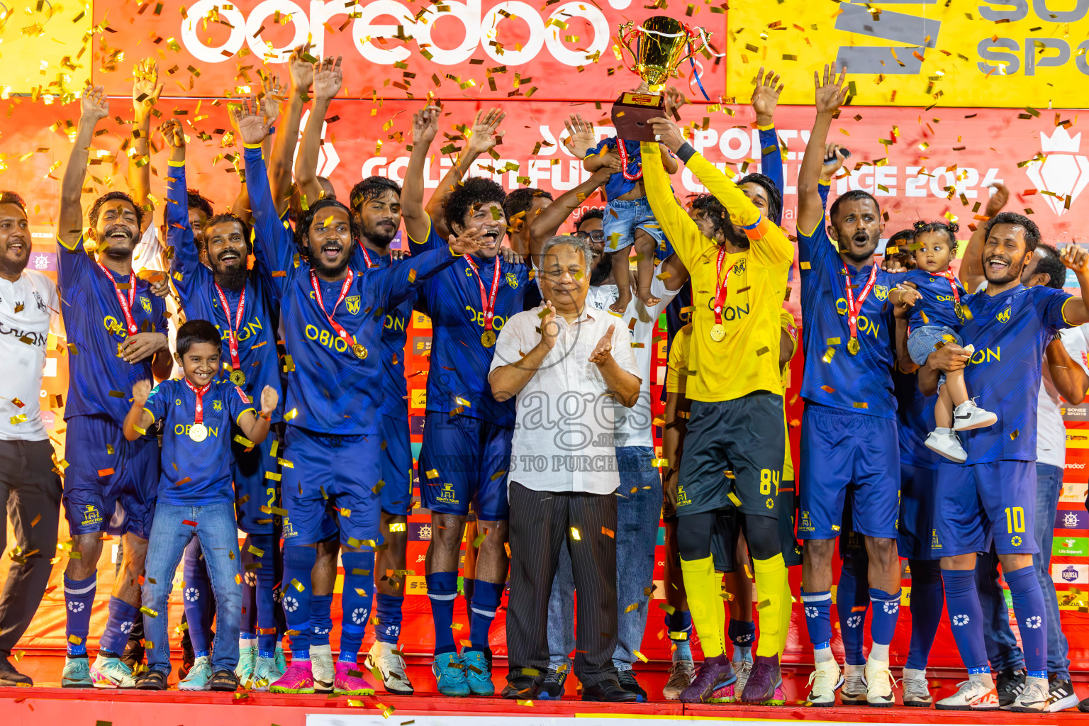 B Eydhafushi vs B Thulhaadhoo in Day 29 of Golden Futsal Challenge 2024 was held on Tuesday , 13th February 2024 in Hulhumale', Maldives Photos: Ismail Thoriq / images.mv