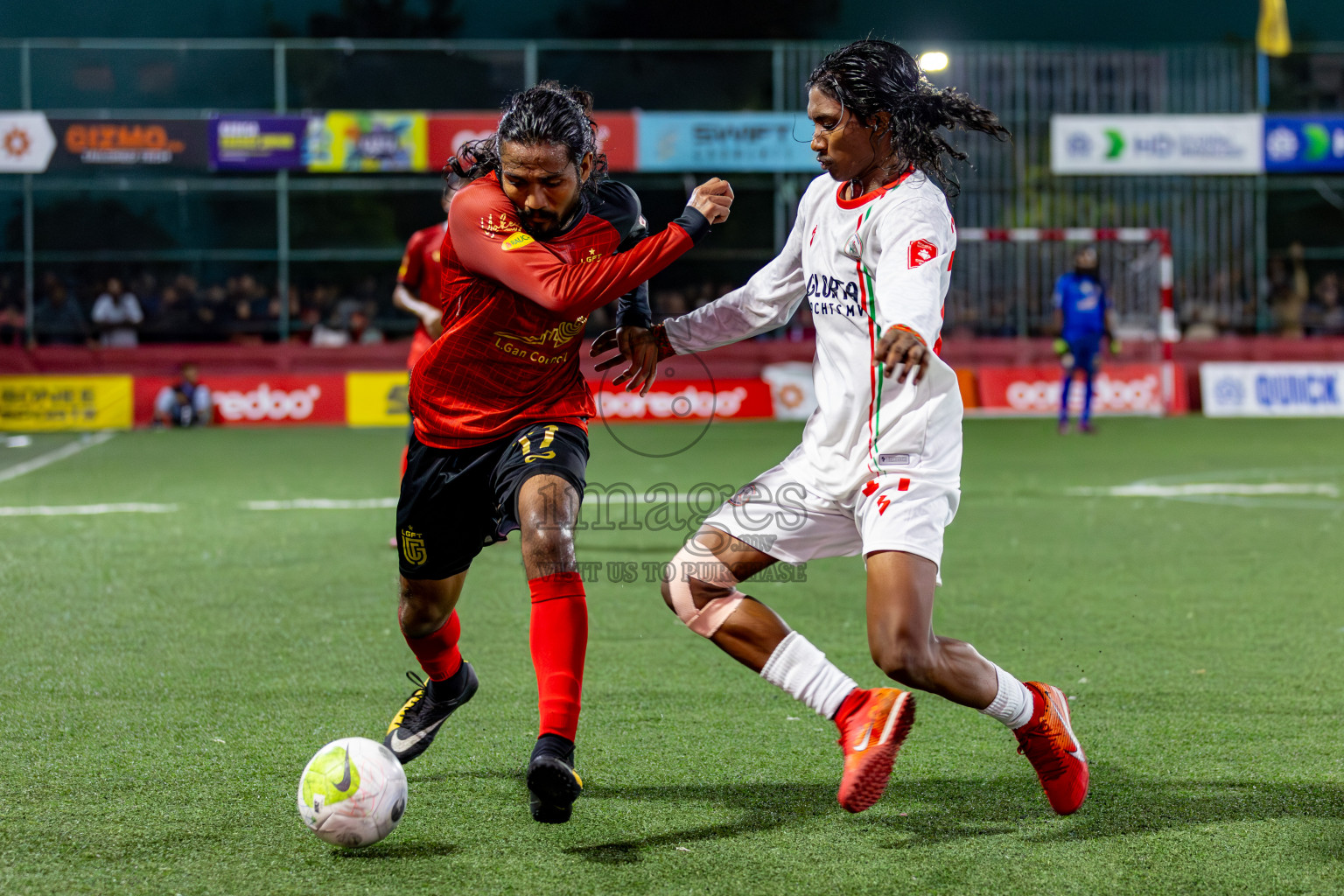 L. Isdhoo VS L. Gan on Day 33 of Golden Futsal Challenge 2024, held on Sunday, 18th February 2024, in Hulhumale', Maldives Photos: Hassan Simah / images.mv