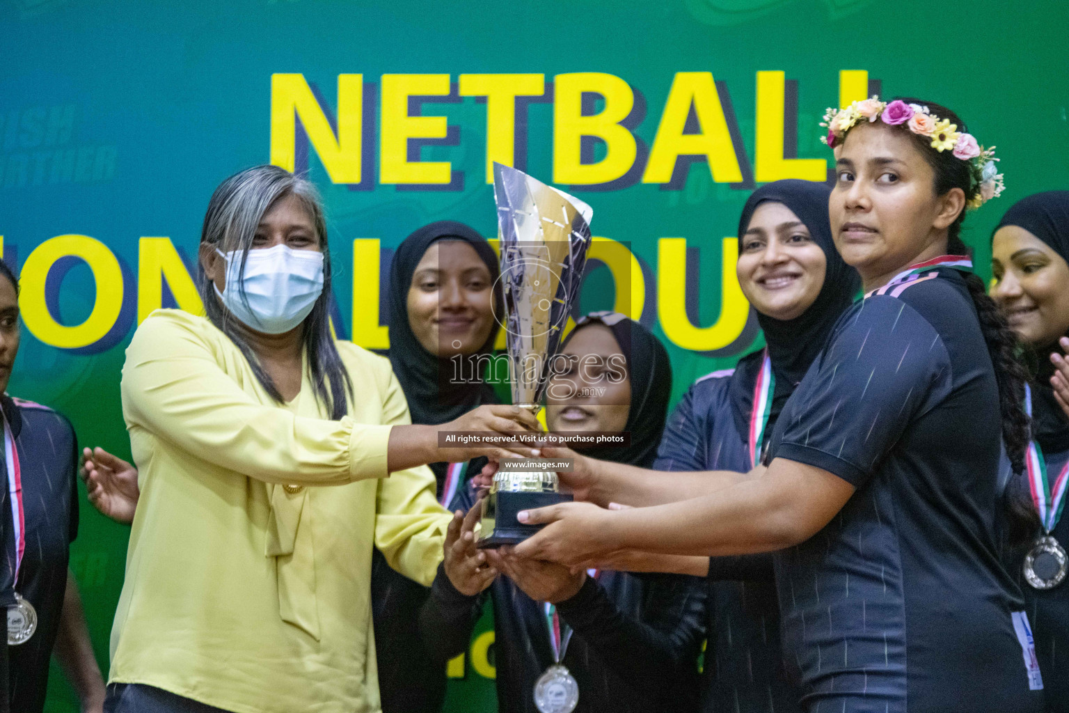 Kulhudhuffushi Youth & R.C vs Club Green Streets in the Finals of Milo National Netball Tournament 2021 (Women's) held on 5th December 2021 in Male', Maldives Photos: Ismail Thoriq / images.mv