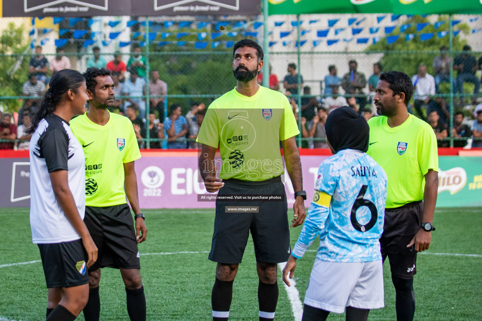 MPL vs DSC in Eighteen Thirty Women's Futsal Fiesta 2022 was held in Hulhumale', Maldives on Monday, 17th October 2022. Photos: Hassan Simah, Mohamed Mahfooz Moosa / images.mv