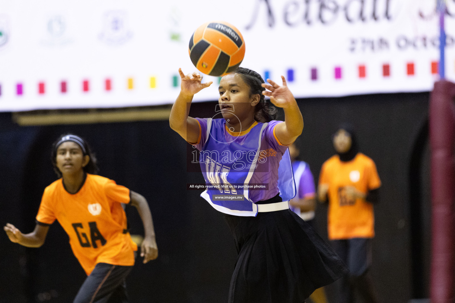 Day 10 of 24th Interschool Netball Tournament 2023 was held in Social Center, Male', Maldives on 5th November 2023. Photos: Nausham Waheed / images.mv