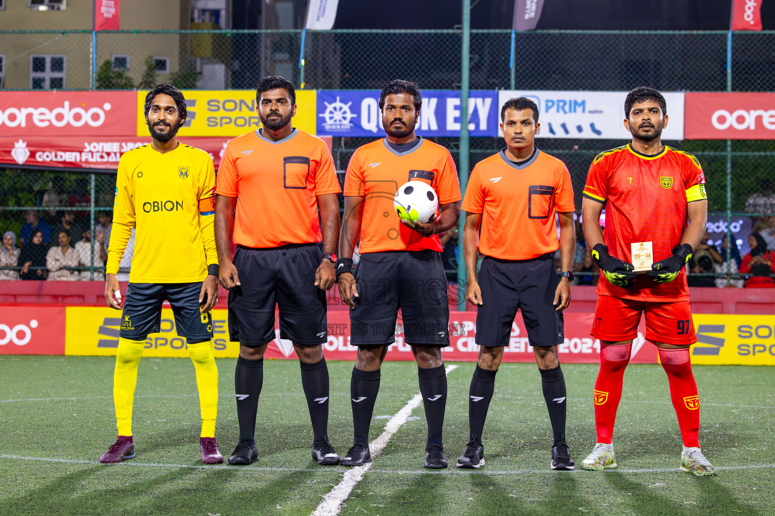 B Eydhafushi vs B Thulhaadhoo in Day 29 of Golden Futsal Challenge 2024 was held on Tuesday , 13th February 2024 in Hulhumale', Maldives Photos: Ismail Thoriq / images.mv