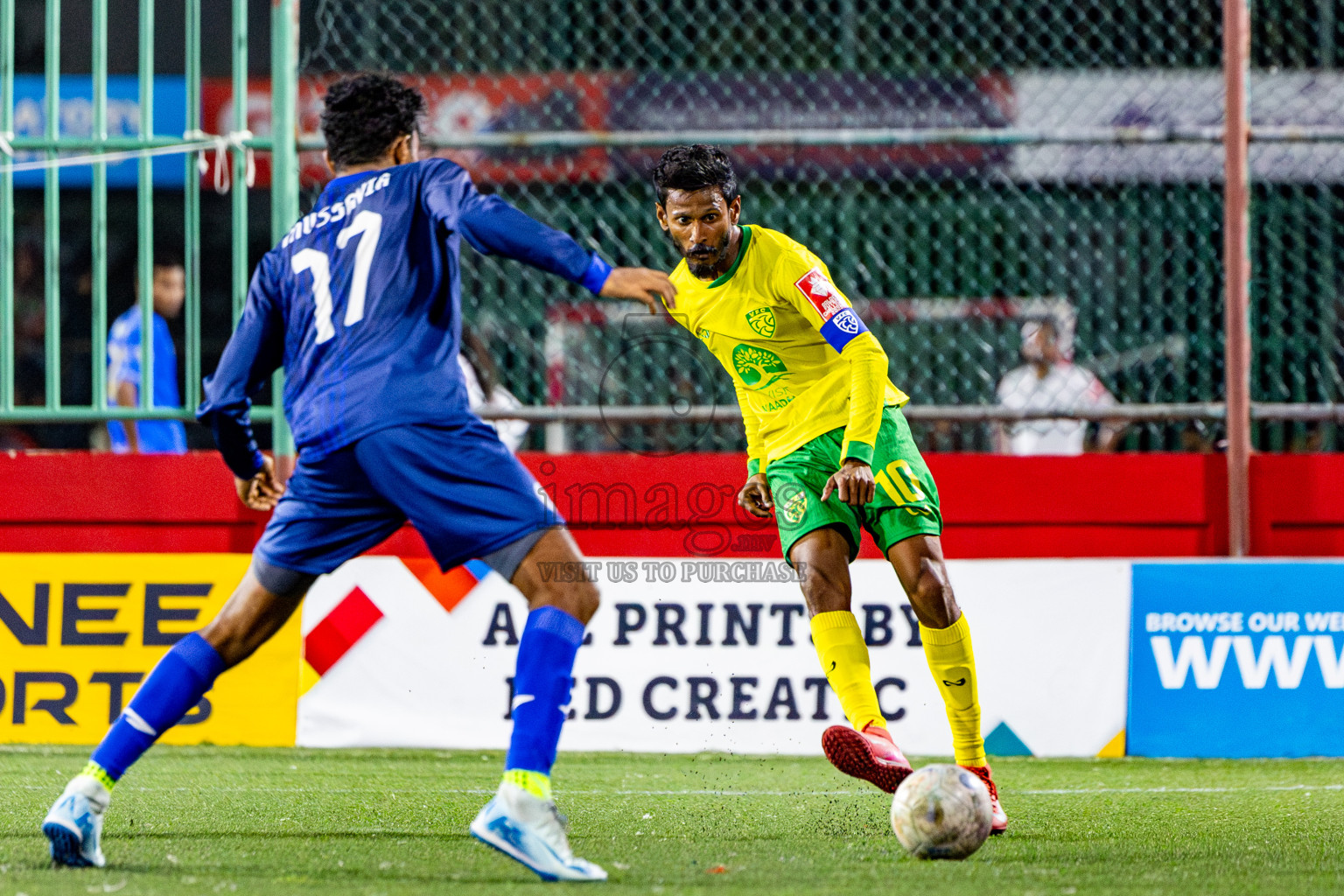 Gdh Vaadhoo vs GA Villingili in zone round Day 30 of Golden Futsal Challenge 2025 was held on Monday , 3rd February 2025, in Hulhumale', Maldives. Photos: Nausham Waheed / images.mv