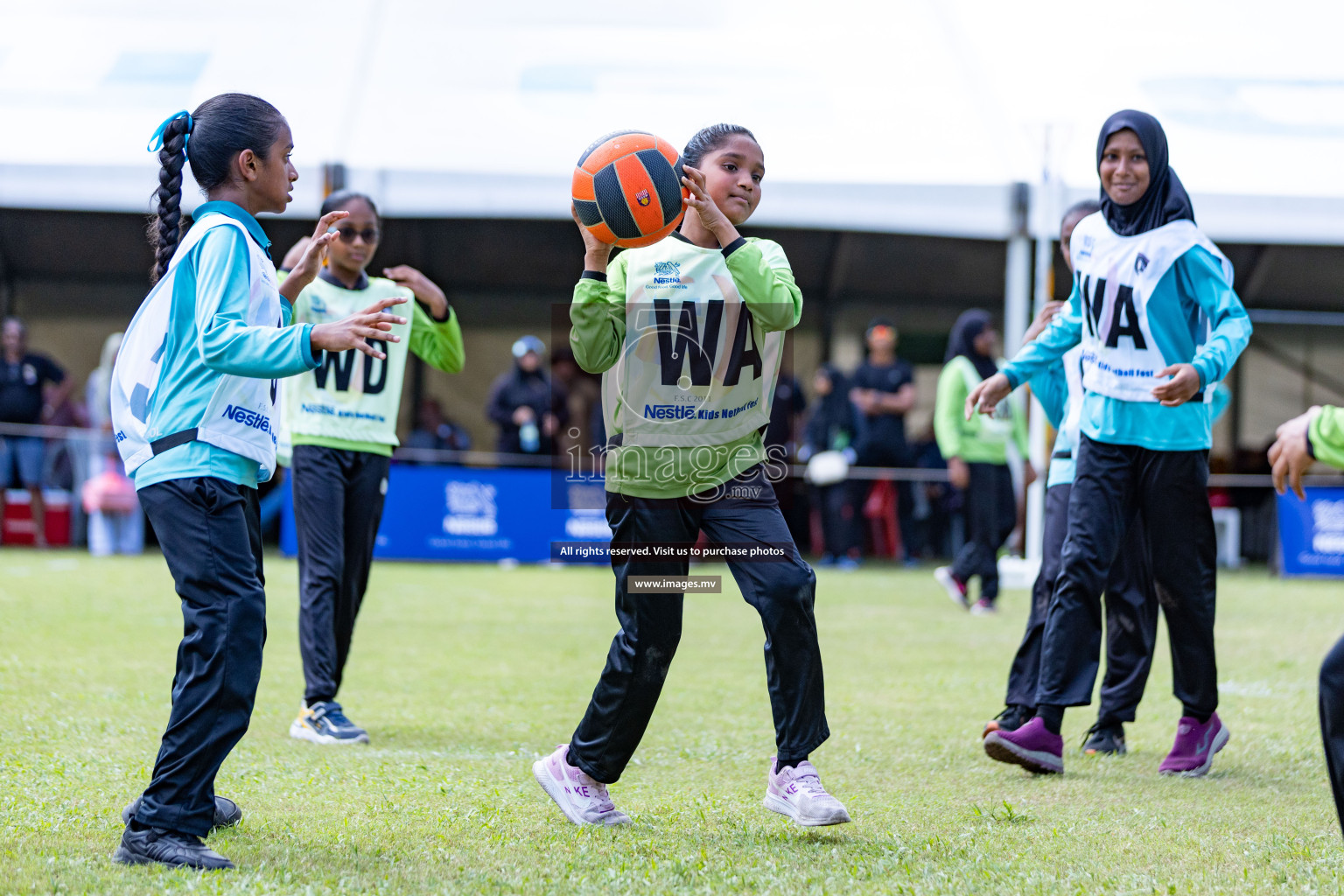 Day 1 of Nestle' Kids Netball Fiesta 2023 held in Henveyru Stadium, Male', Maldives on Thursday, 30th November 2023. Photos by Nausham Waheed / Images.mv