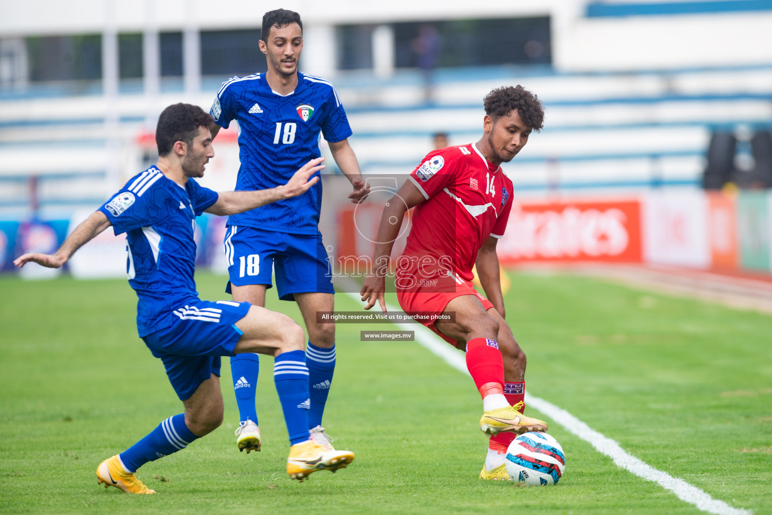 Kuwait vs Nepal in the opening match of SAFF Championship 2023 held in Sree Kanteerava Stadium, Bengaluru, India, on Wednesday, 21st June 2023. Photos: Nausham Waheed / images.mv