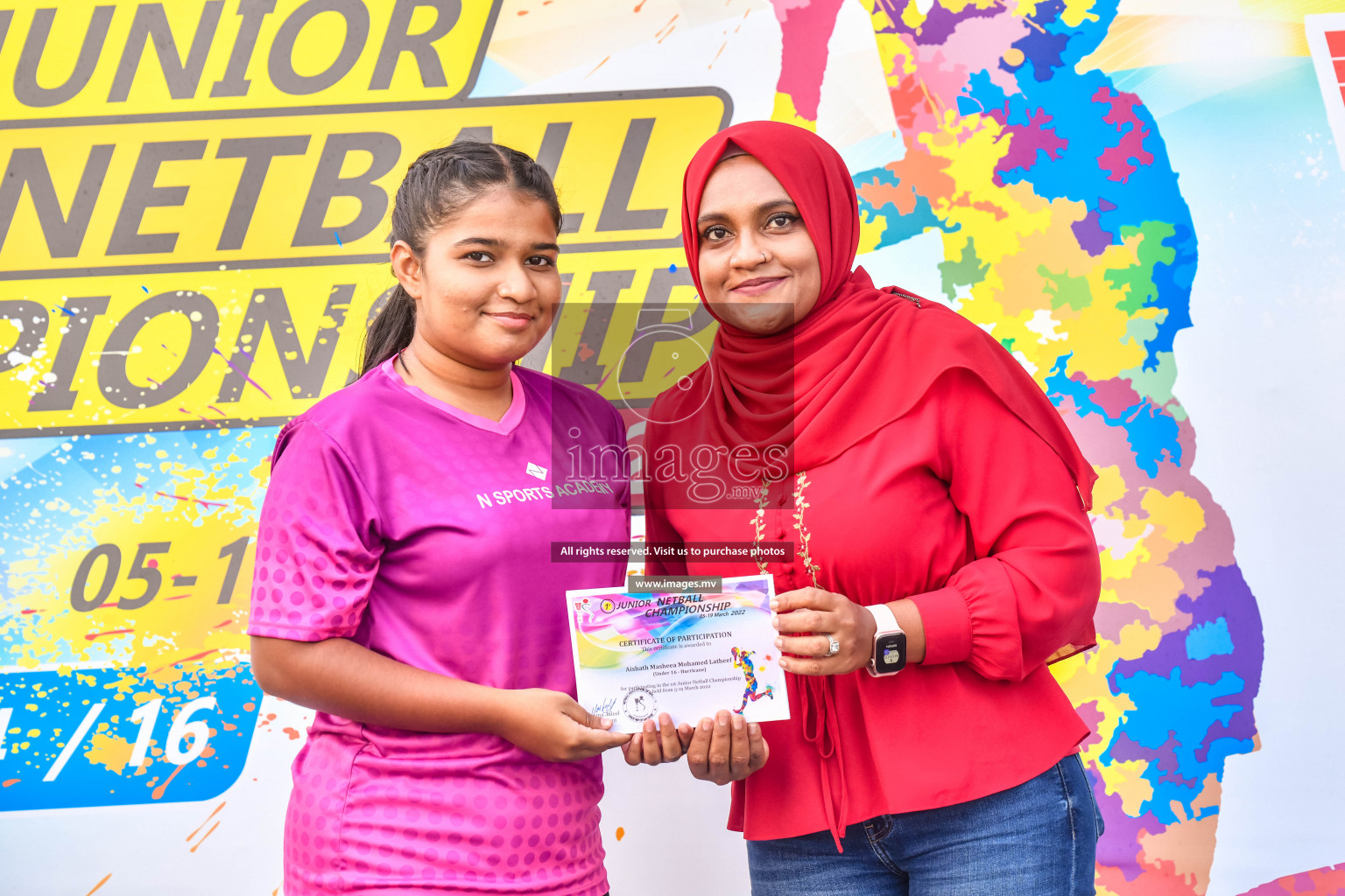 Final of Junior Netball Championship 2022 held in Male', Maldives on 19th March 2022. Photos by Nausham Waheed