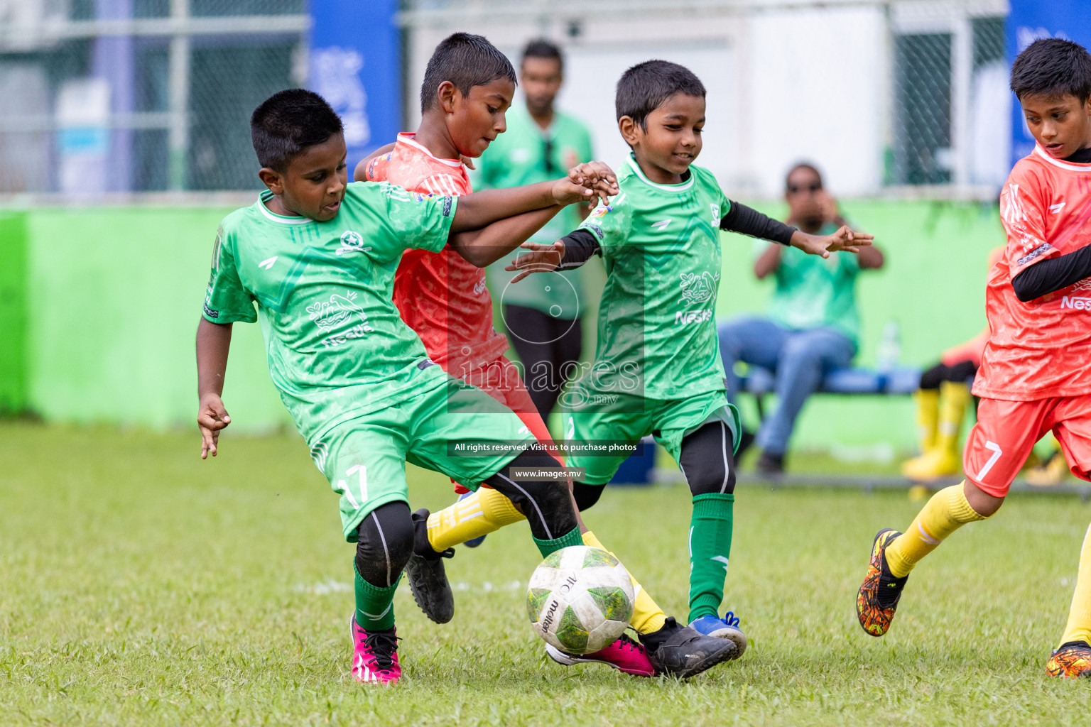 Day 1 of Milo kids football fiesta, held in Henveyru Football Stadium, Male', Maldives on Wednesday, 11th October 2023 Photos: Nausham Waheed/ Images.mv