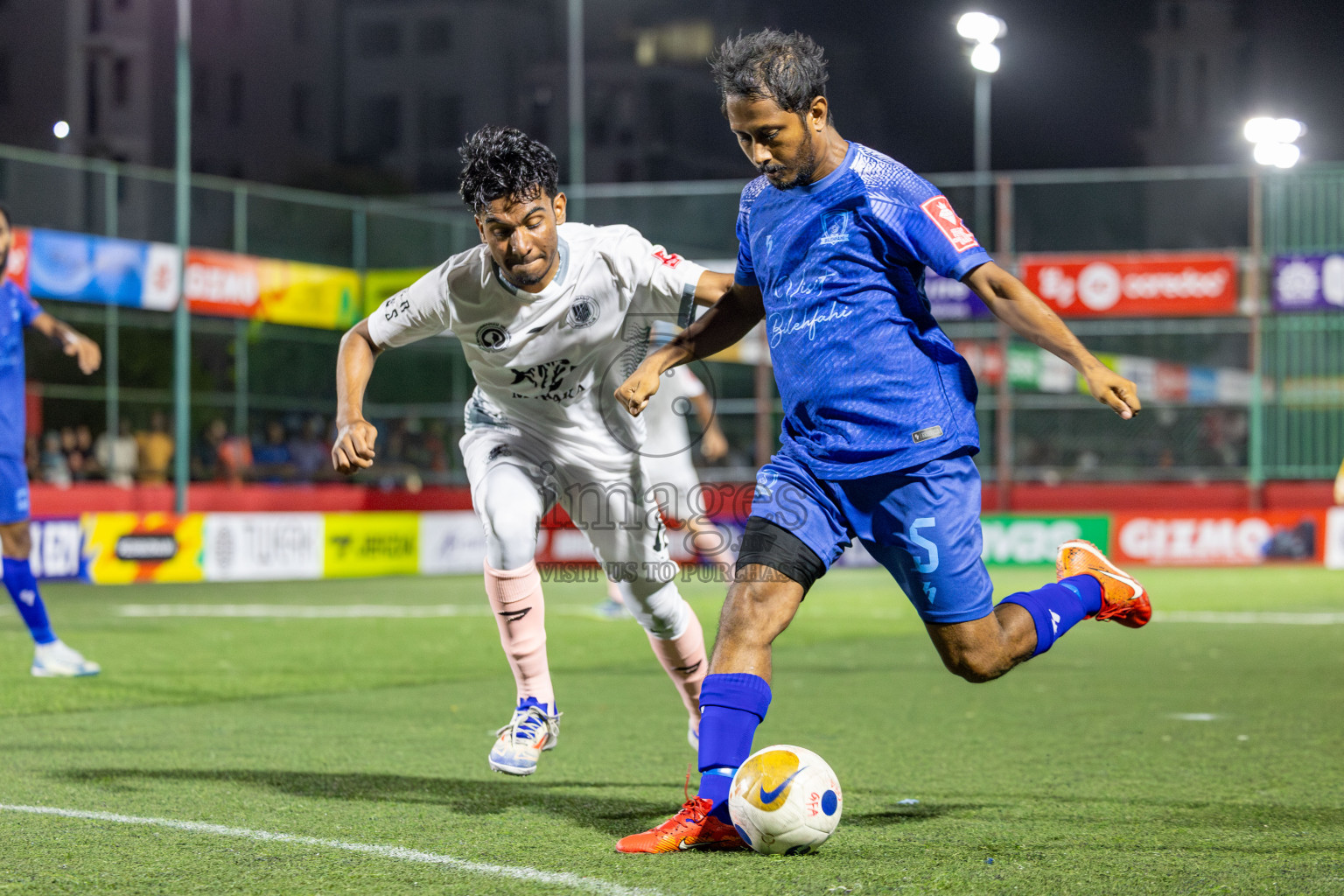 Sh Bilehfehi vs Sh Lhaimagu in Day 11 of Golden Futsal Challenge 2025 was held on Wednesday, 15th January 2025, in Hulhumale', Maldives Photos: Mohamed Mahfooz Moosa / images.mv