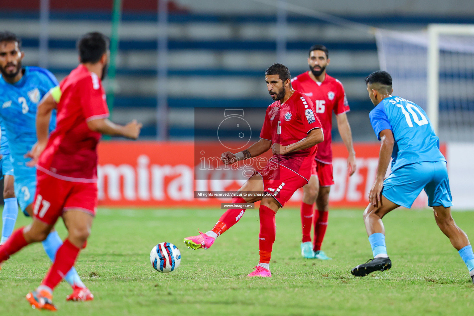 Lebanon vs India in the Semi-final of SAFF Championship 2023 held in Sree Kanteerava Stadium, Bengaluru, India, on Saturday, 1st July 2023. Photos: Nausham Waheed, Hassan Simah / images.mv