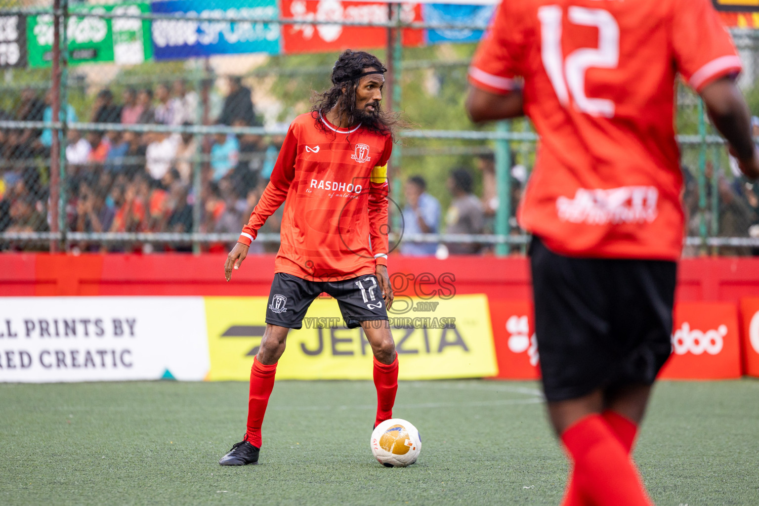 AA. Feridhoo VS AA. Rasdhoo in Day 7 of Golden Futsal Challenge 2025 was held on Saturday, 11th January 2025, in Hulhumale', Maldives Photos: Hassan Simah / images.mv